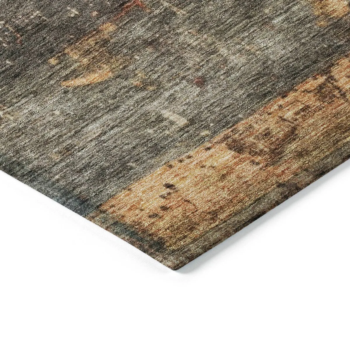 Machine Washable Indoor/ Outdoor Abstract Contemporary Chantille Rug