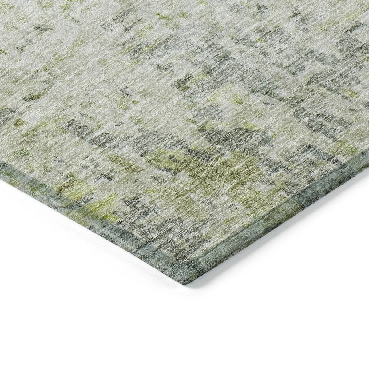 Machine Washable Indoor/ Outdoor Abstract Contemporary Chantille Rug