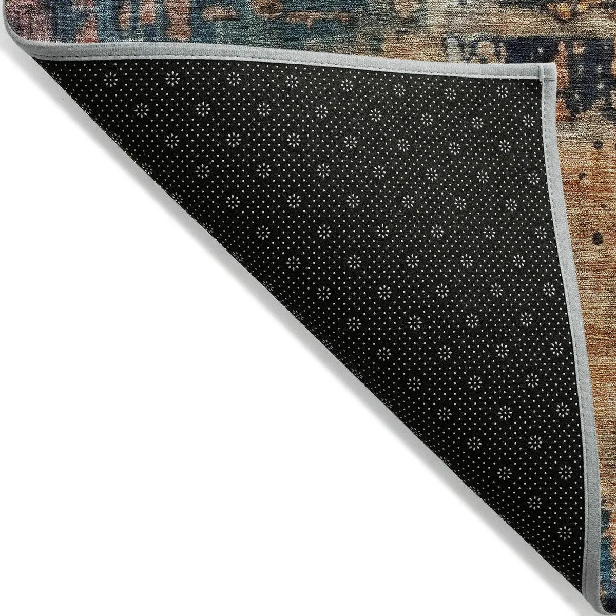 Machine Washable Indoor/ Outdoor Abstract Contemporary Chantille Rug