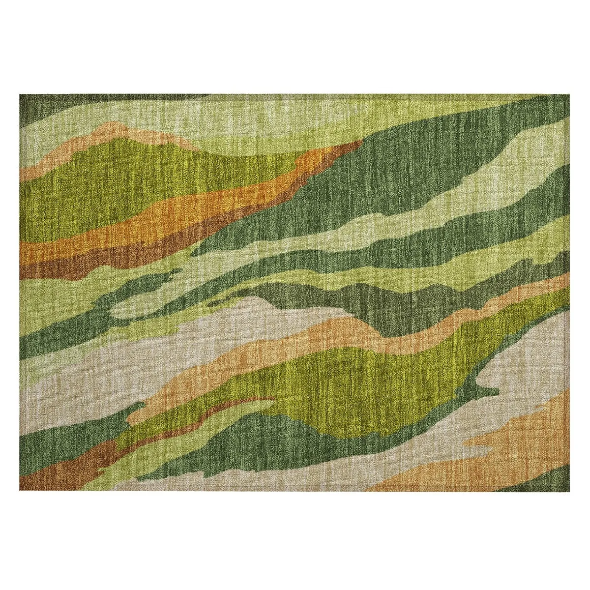 Machine Washable Indoor/ Outdoor Abstract Contemporary Chantille Rug