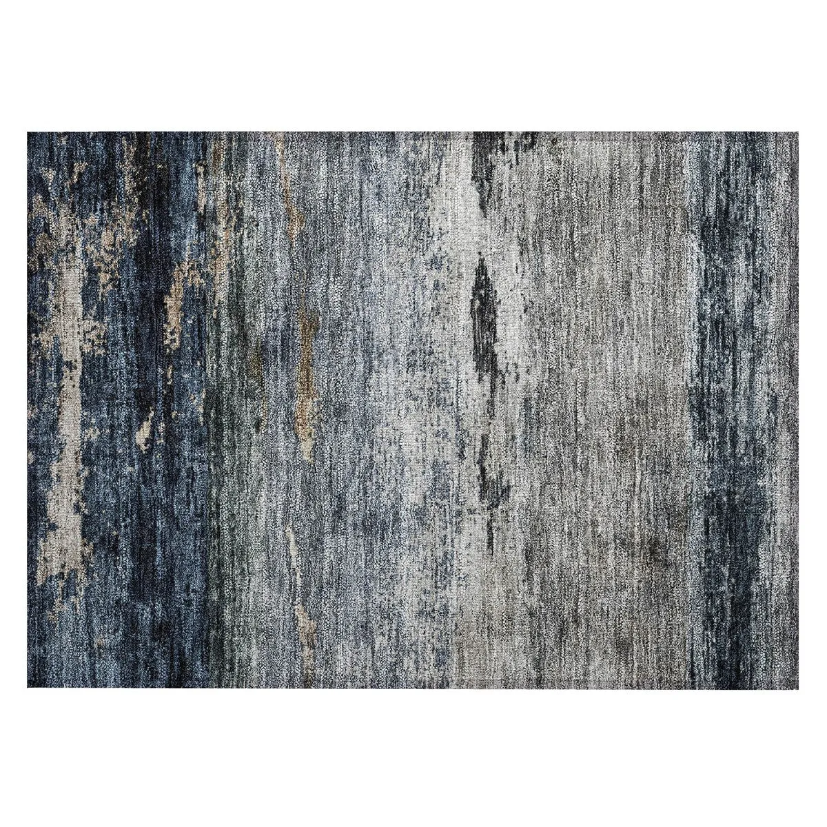 Machine Washable Indoor/ Outdoor Abstract Contemporary Chantille Rug