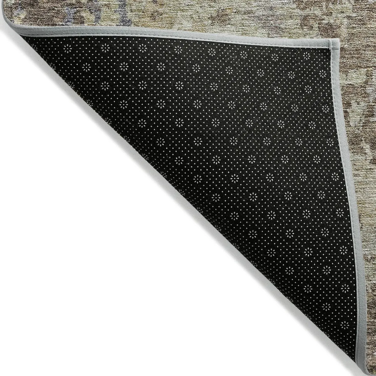Machine Washable Indoor/ Outdoor Abstract Contemporary Chantille Rug