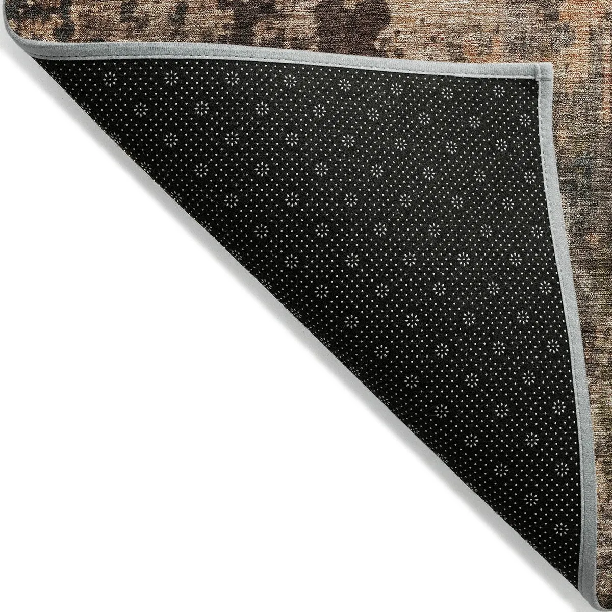 Machine Washable Indoor/ Outdoor Abstract Contemporary Chantille Rug