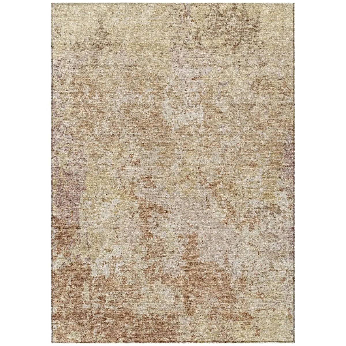 Machine Washable Indoor/ Outdoor Abstract Contemporary Chantille Rug