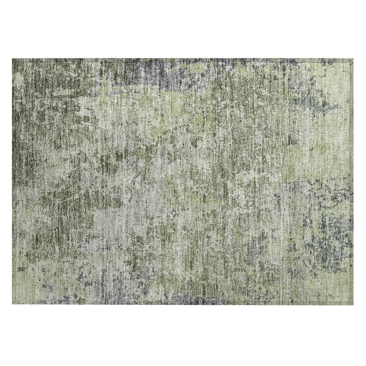 Machine Washable Indoor/ Outdoor Abstract Contemporary Chantille Rug