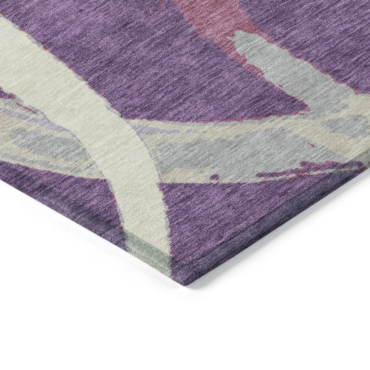 Machine Washable Indoor/ Outdoor Abstract Contemporary Chantille Rug
