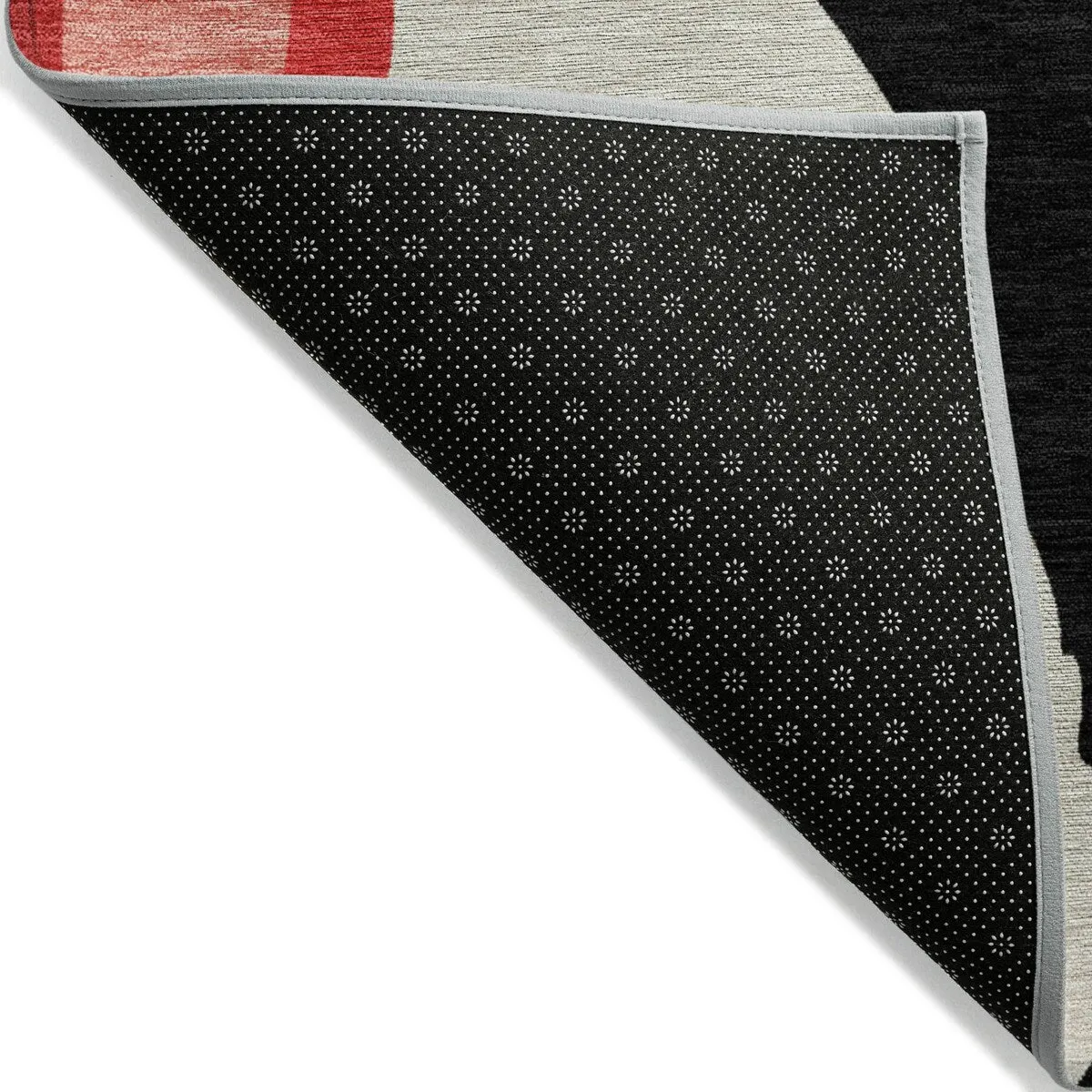 Machine Washable Indoor/ Outdoor Abstract Contemporary Chantille Rug