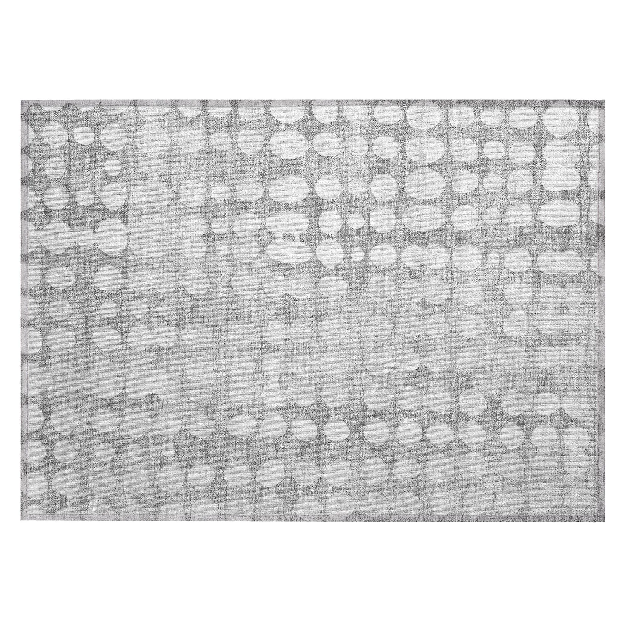 Machine Washable Indoor/ Outdoor Chantille Abstract Dots Rug