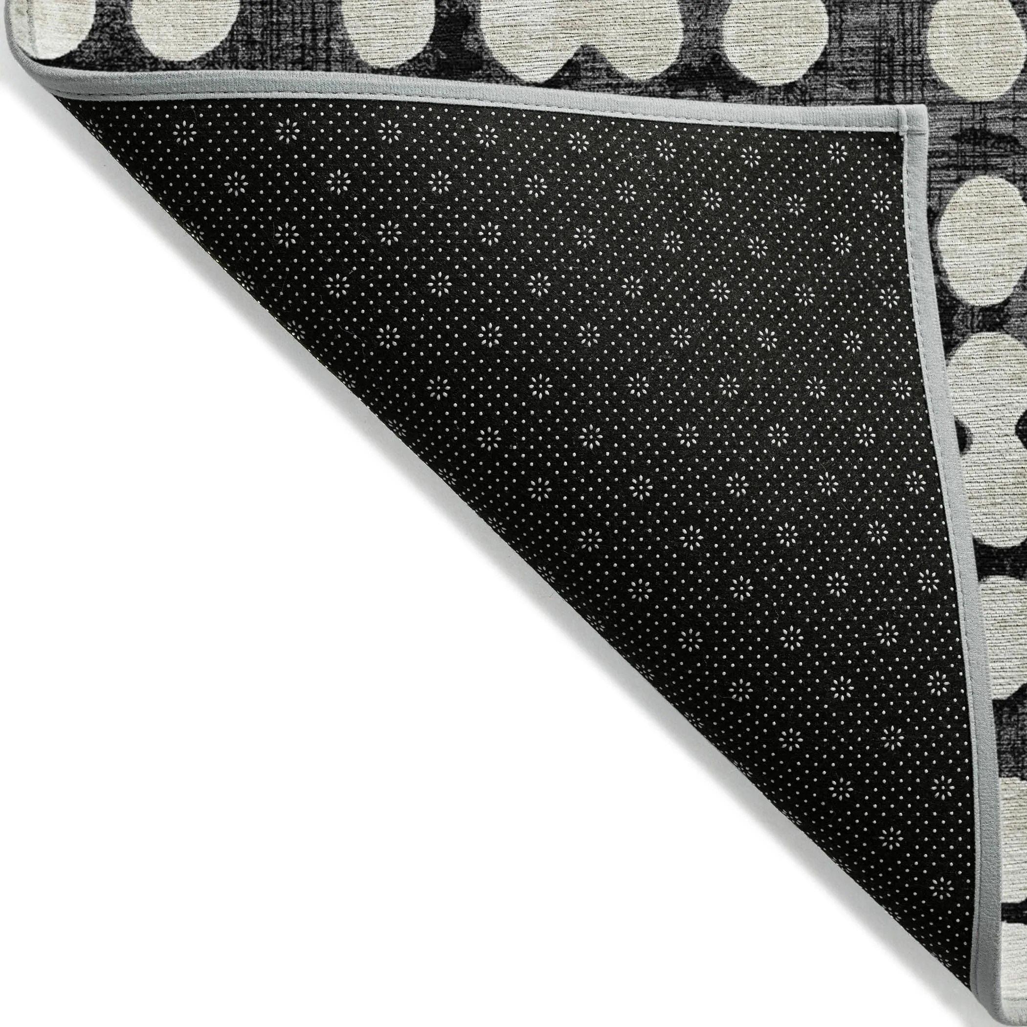Machine Washable Indoor/ Outdoor Chantille Abstract Dots Rug
