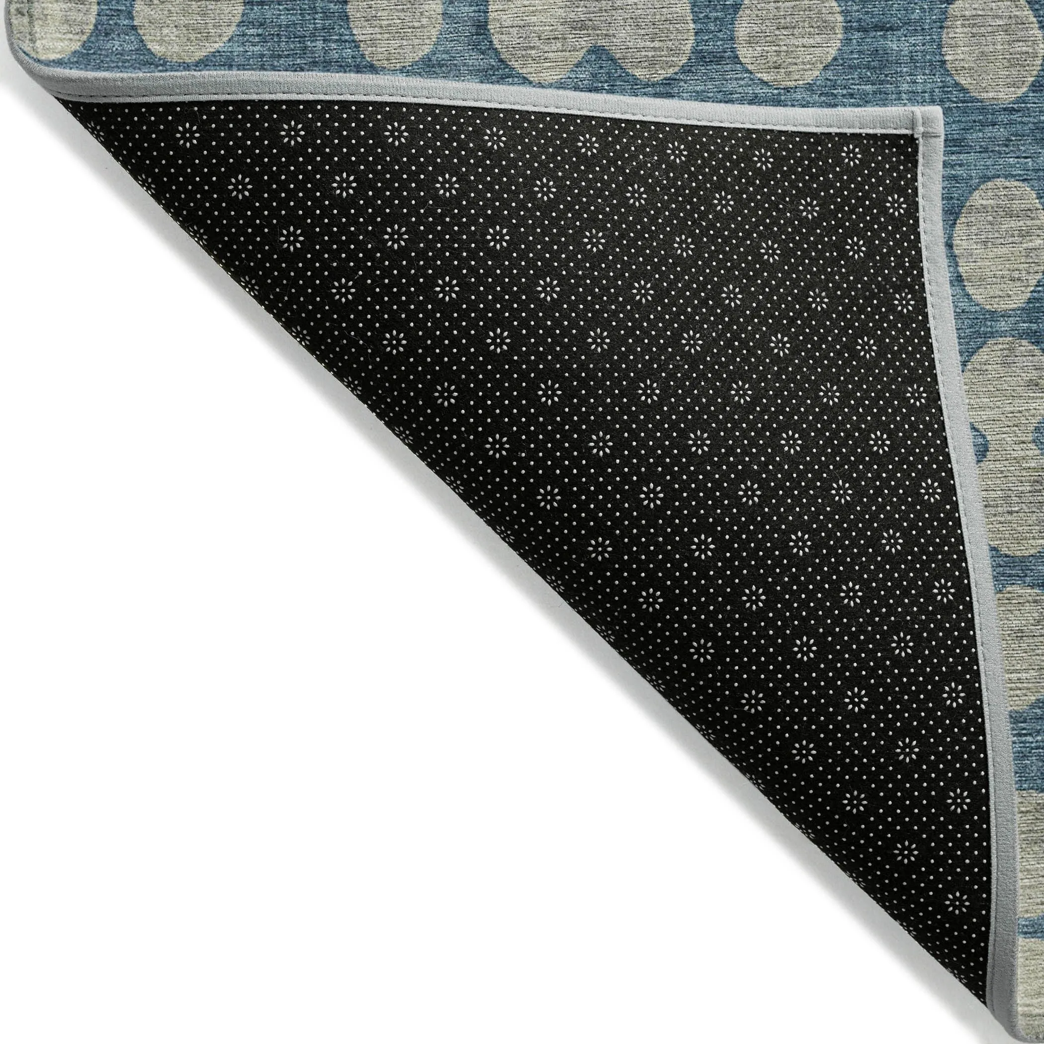 Machine Washable Indoor/ Outdoor Chantille Abstract Dots Rug