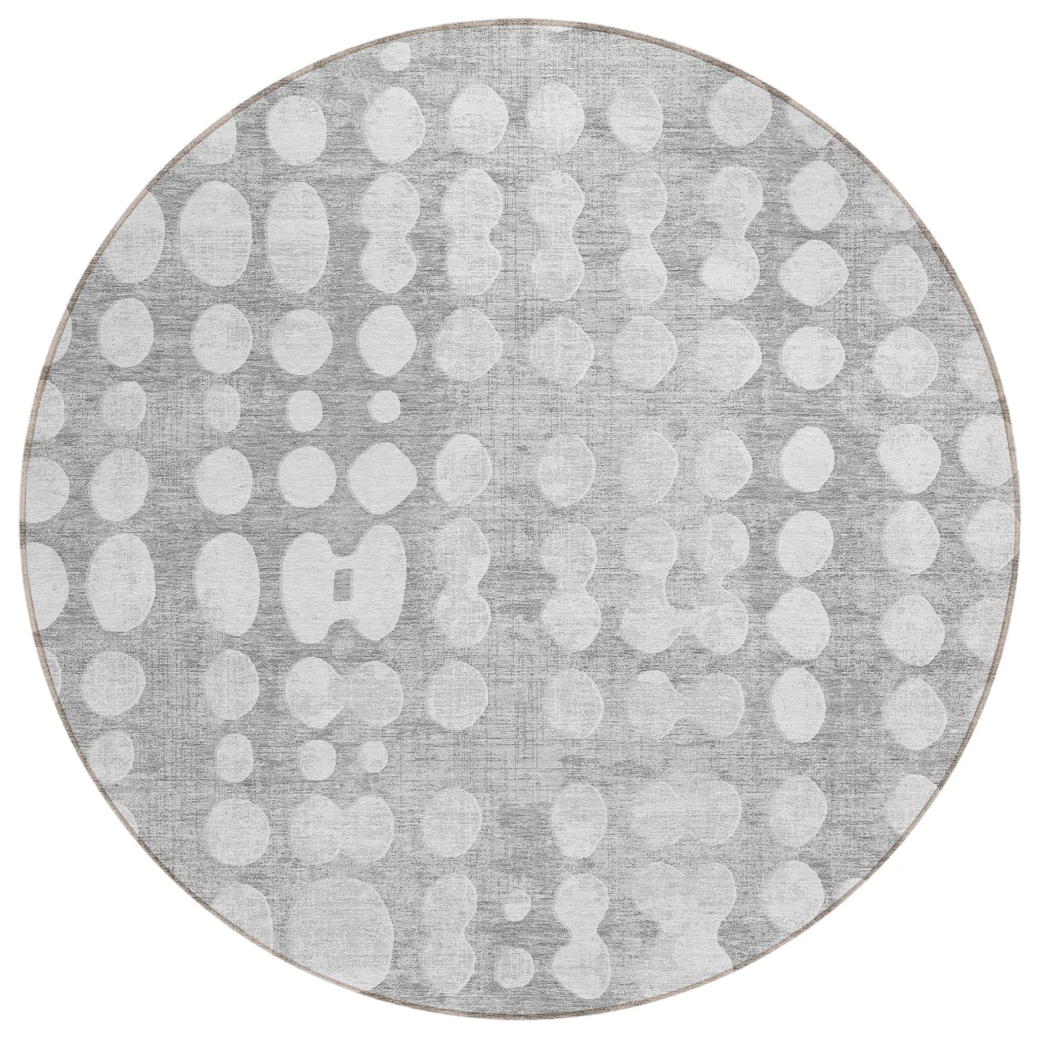 Machine Washable Indoor/ Outdoor Chantille Abstract Dots Rug