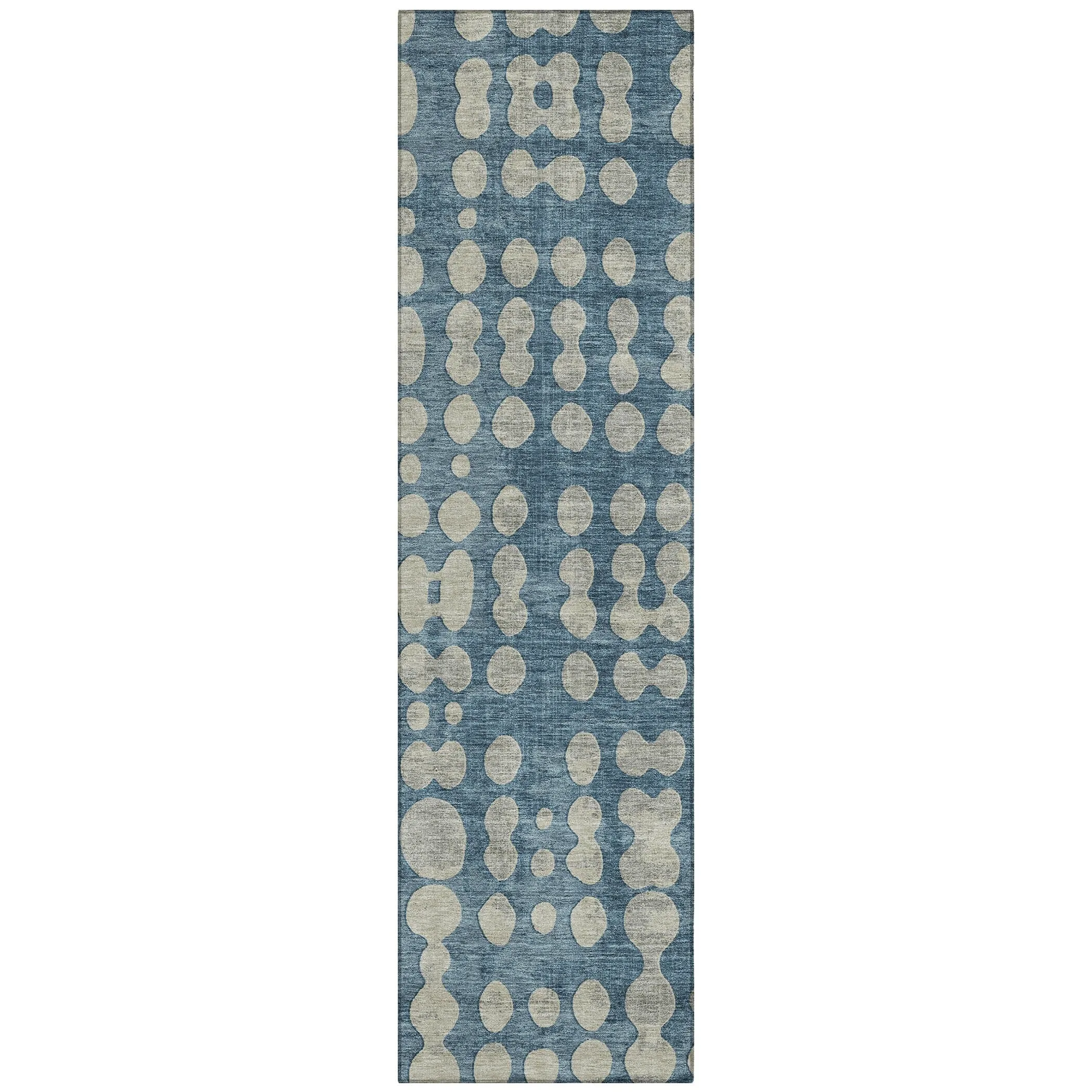 Machine Washable Indoor/ Outdoor Chantille Abstract Dots Rug