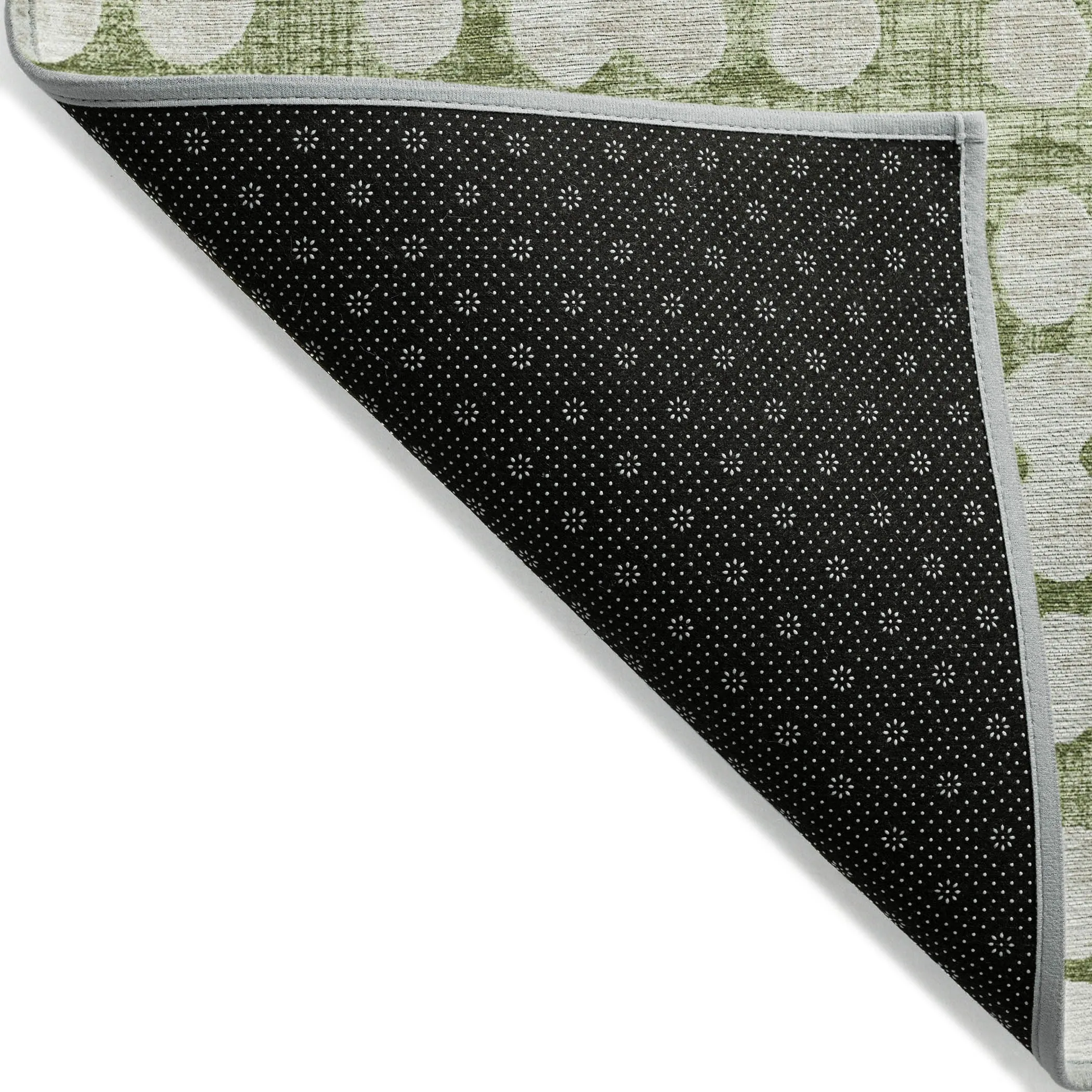 Machine Washable Indoor/ Outdoor Chantille Abstract Dots Rug