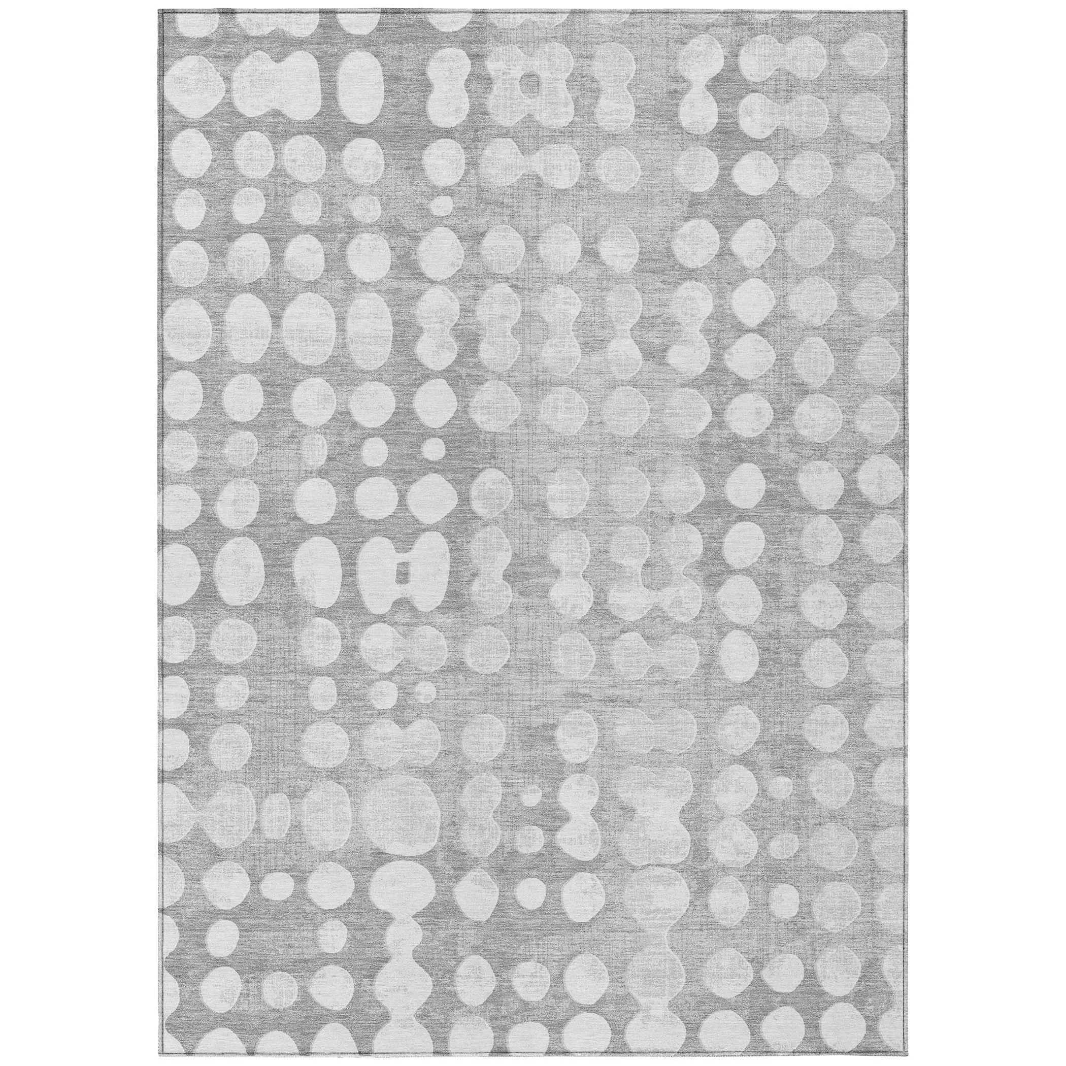 Machine Washable Indoor/ Outdoor Chantille Abstract Dots Rug