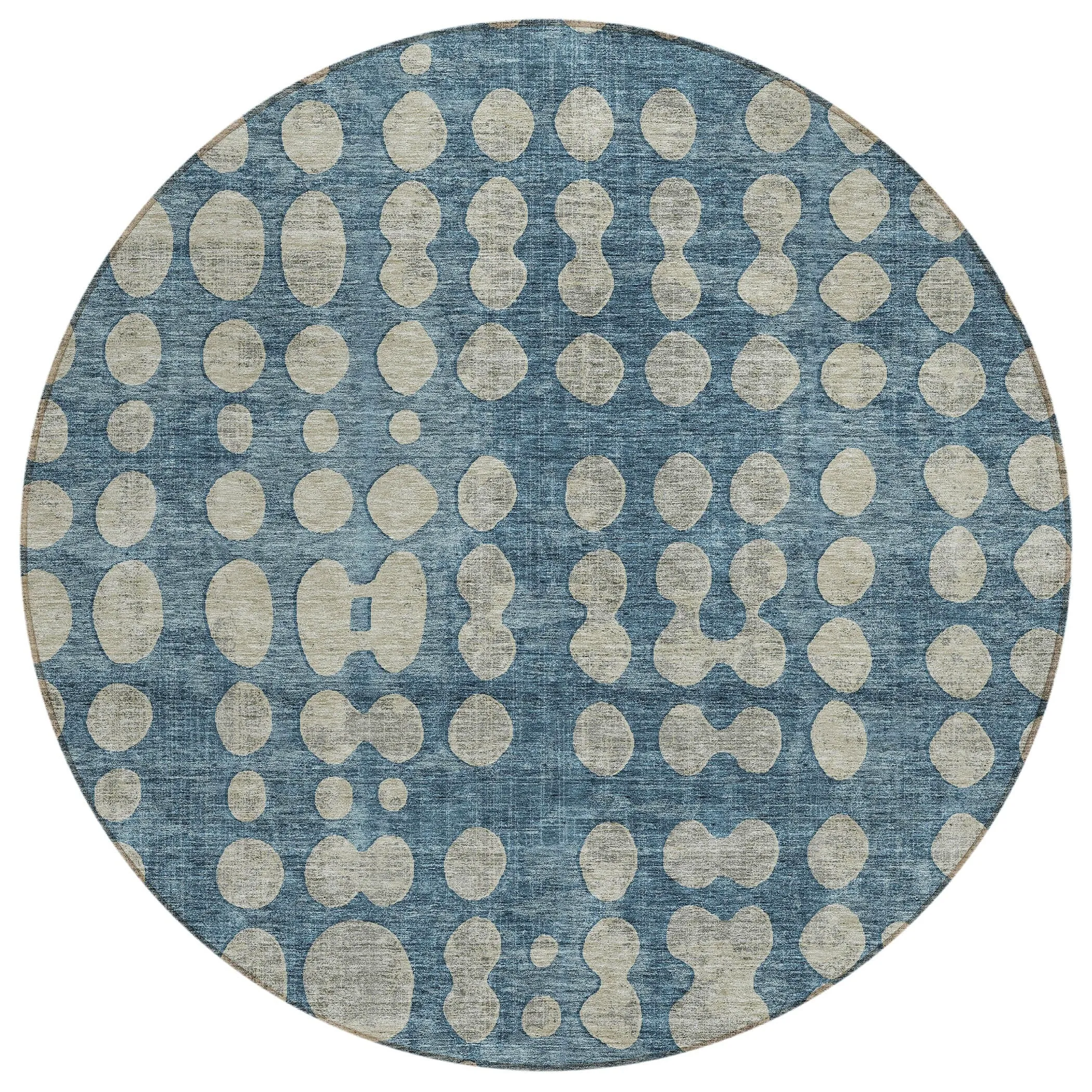 Machine Washable Indoor/ Outdoor Chantille Abstract Dots Rug