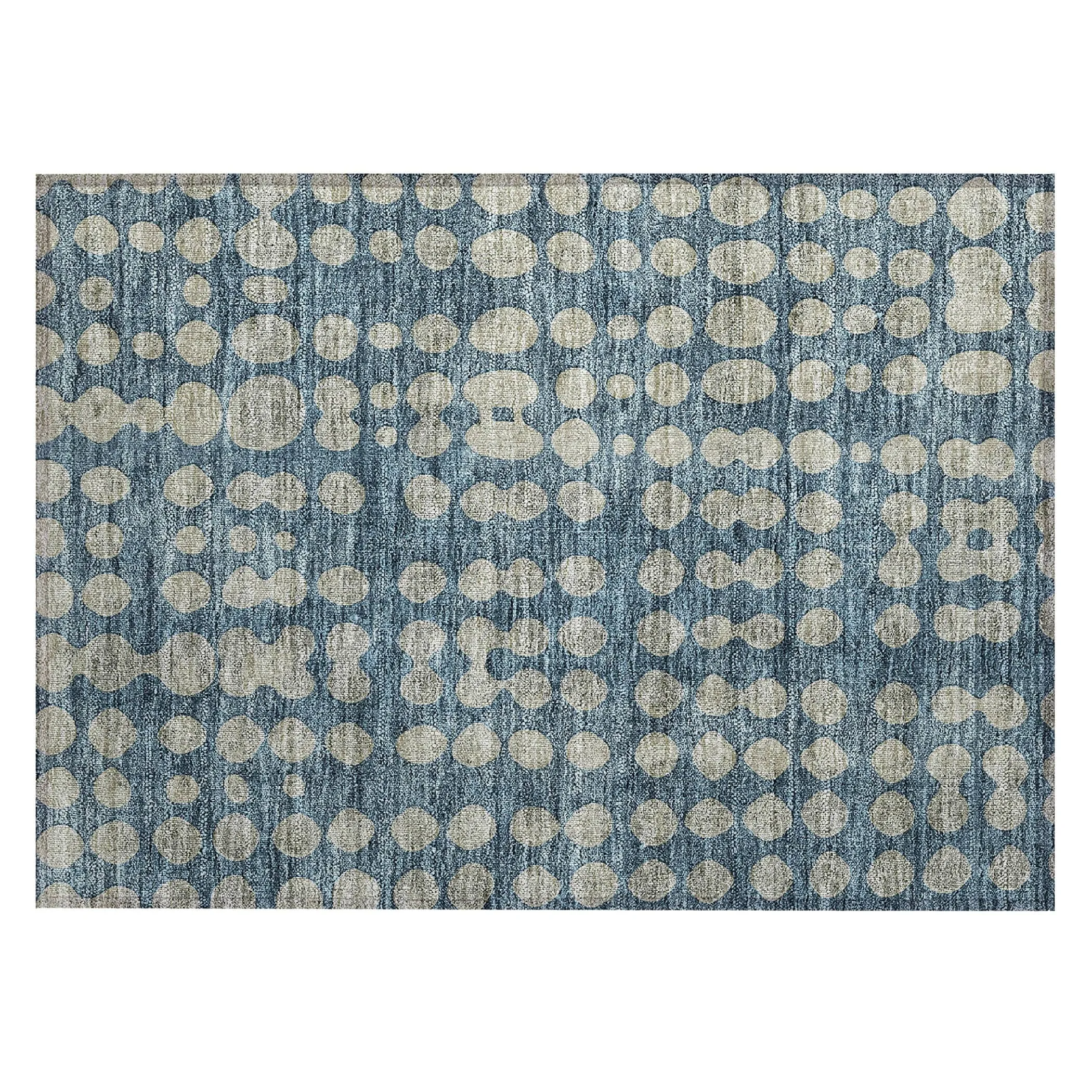 Machine Washable Indoor/ Outdoor Chantille Abstract Dots Rug