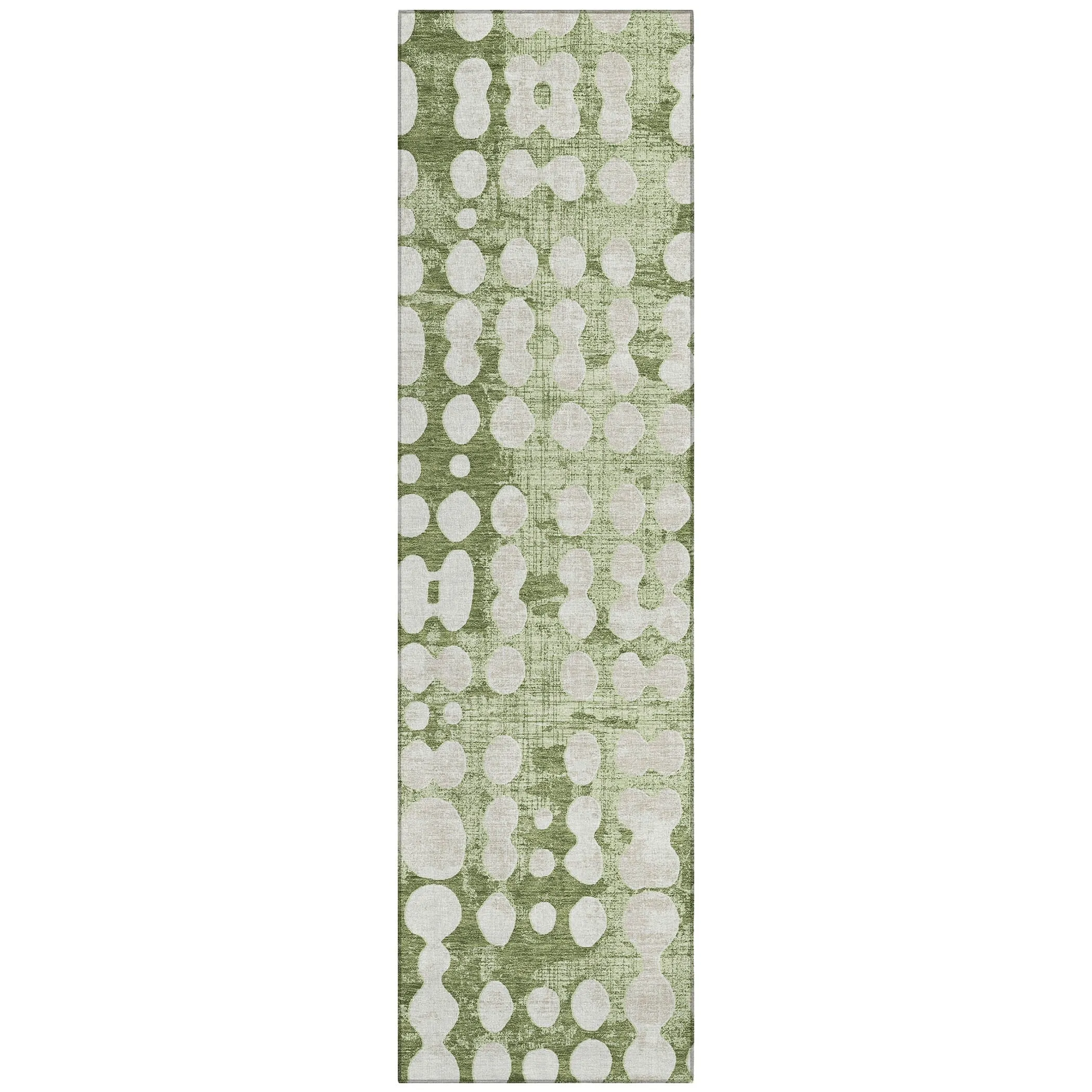 Machine Washable Indoor/ Outdoor Chantille Abstract Dots Rug