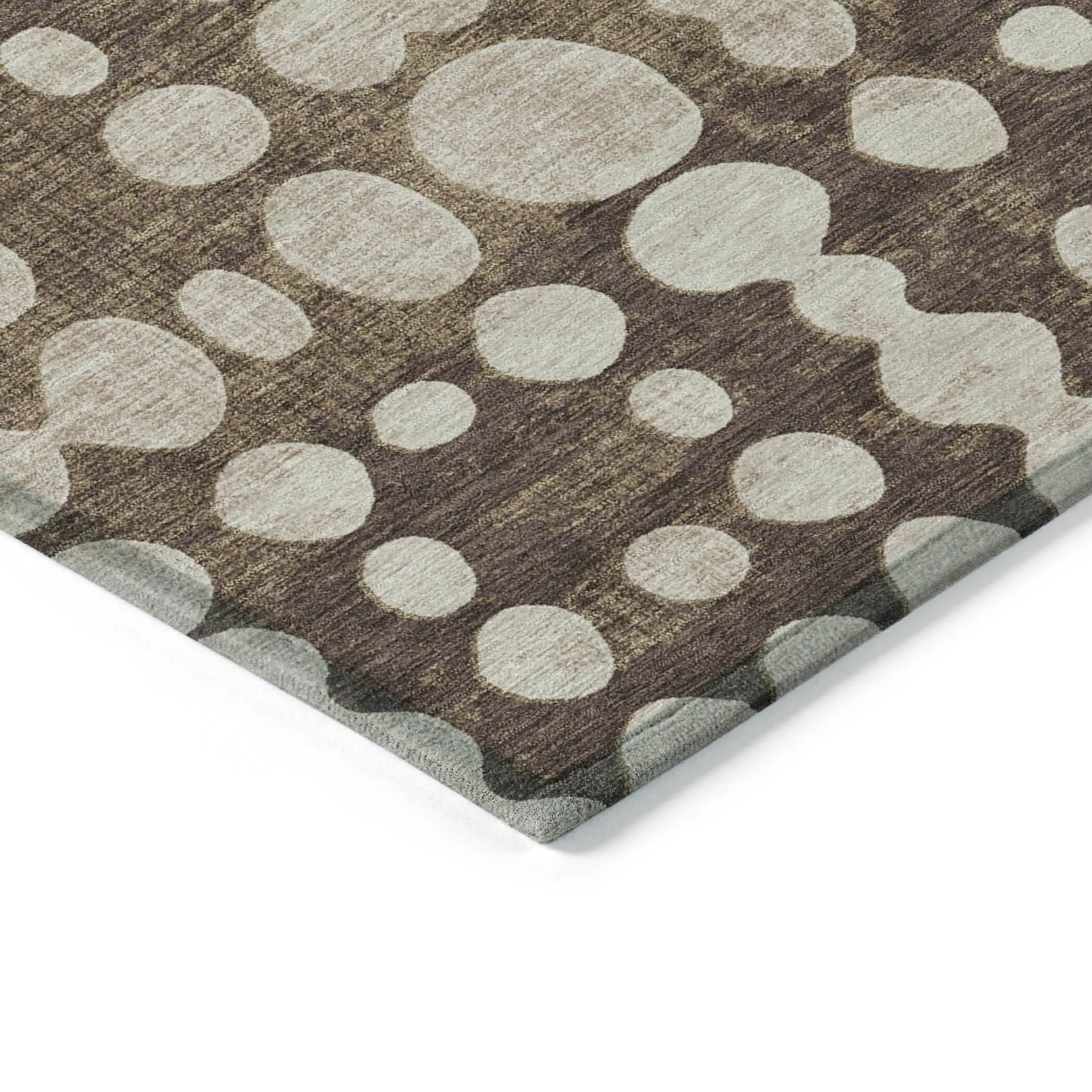 Machine Washable Indoor/ Outdoor Chantille Abstract Dots Rug