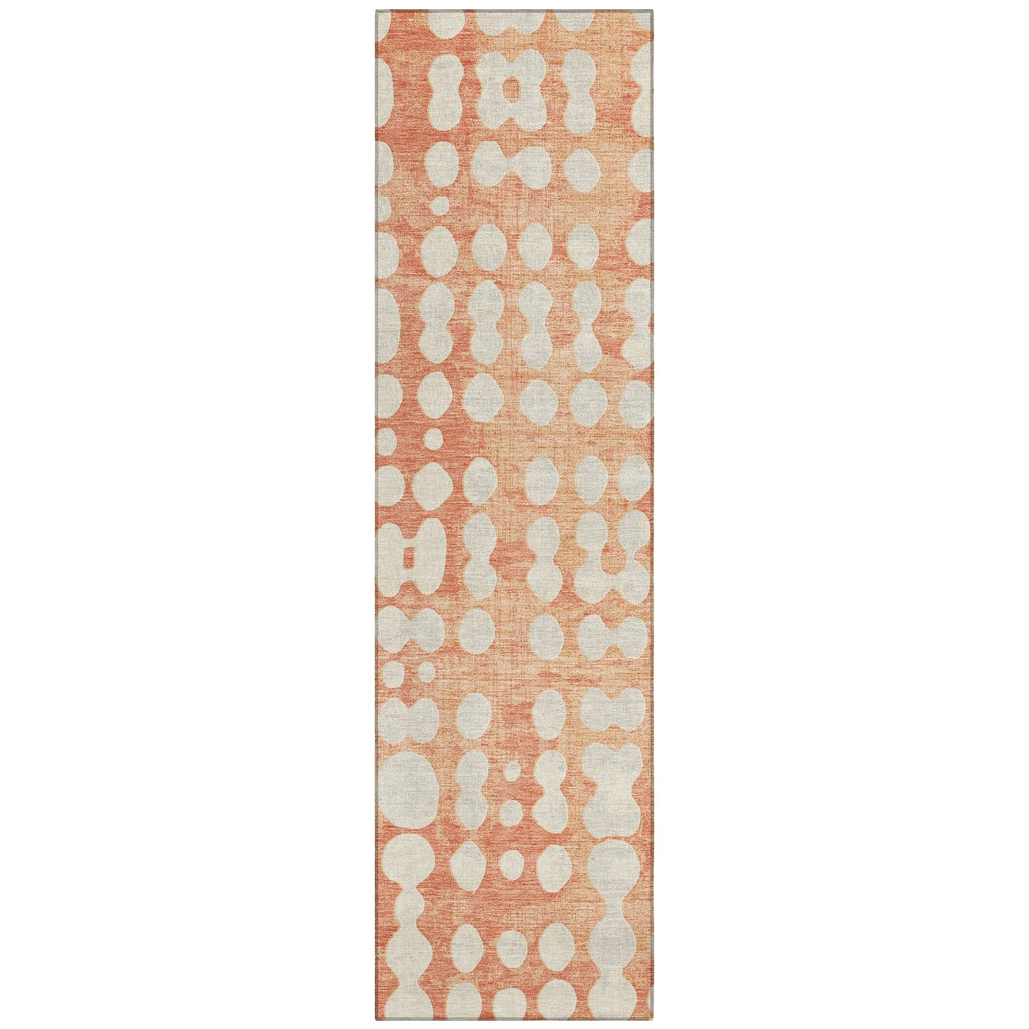 Machine Washable Indoor/ Outdoor Chantille Abstract Dots Rug