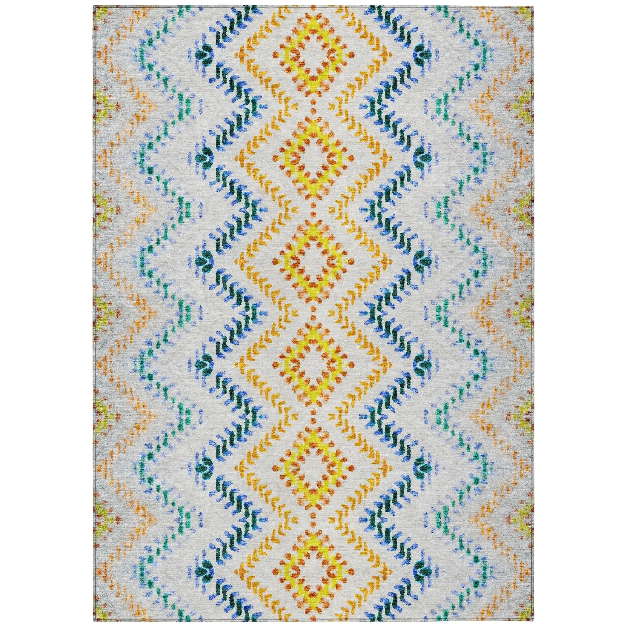 Machine Washable Indoor/ Outdoor Chantille Boho Global Rug
