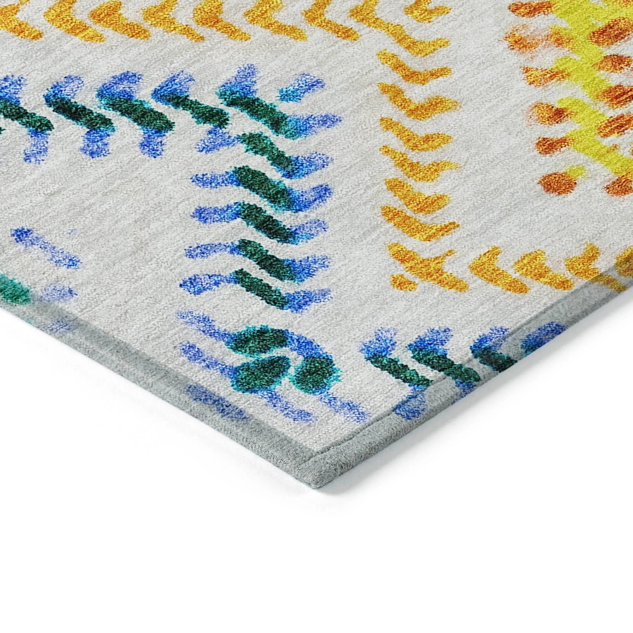 Machine Washable Indoor/ Outdoor Chantille Boho Global Rug