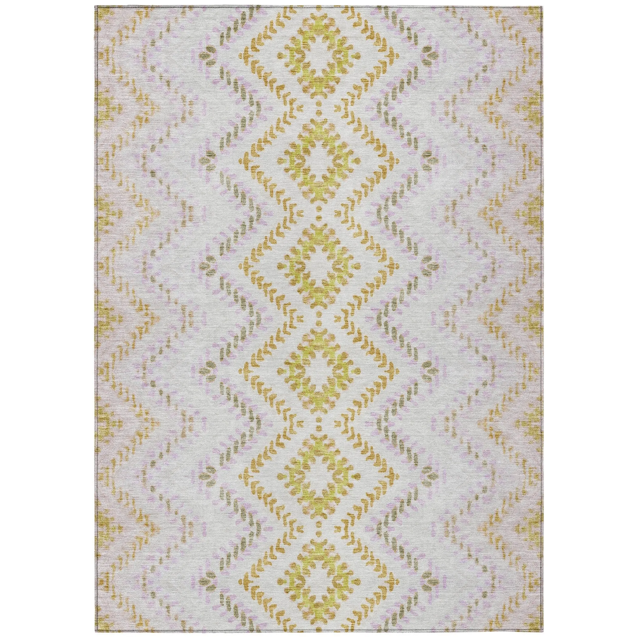 Machine Washable Indoor/ Outdoor Chantille Boho Global Rug