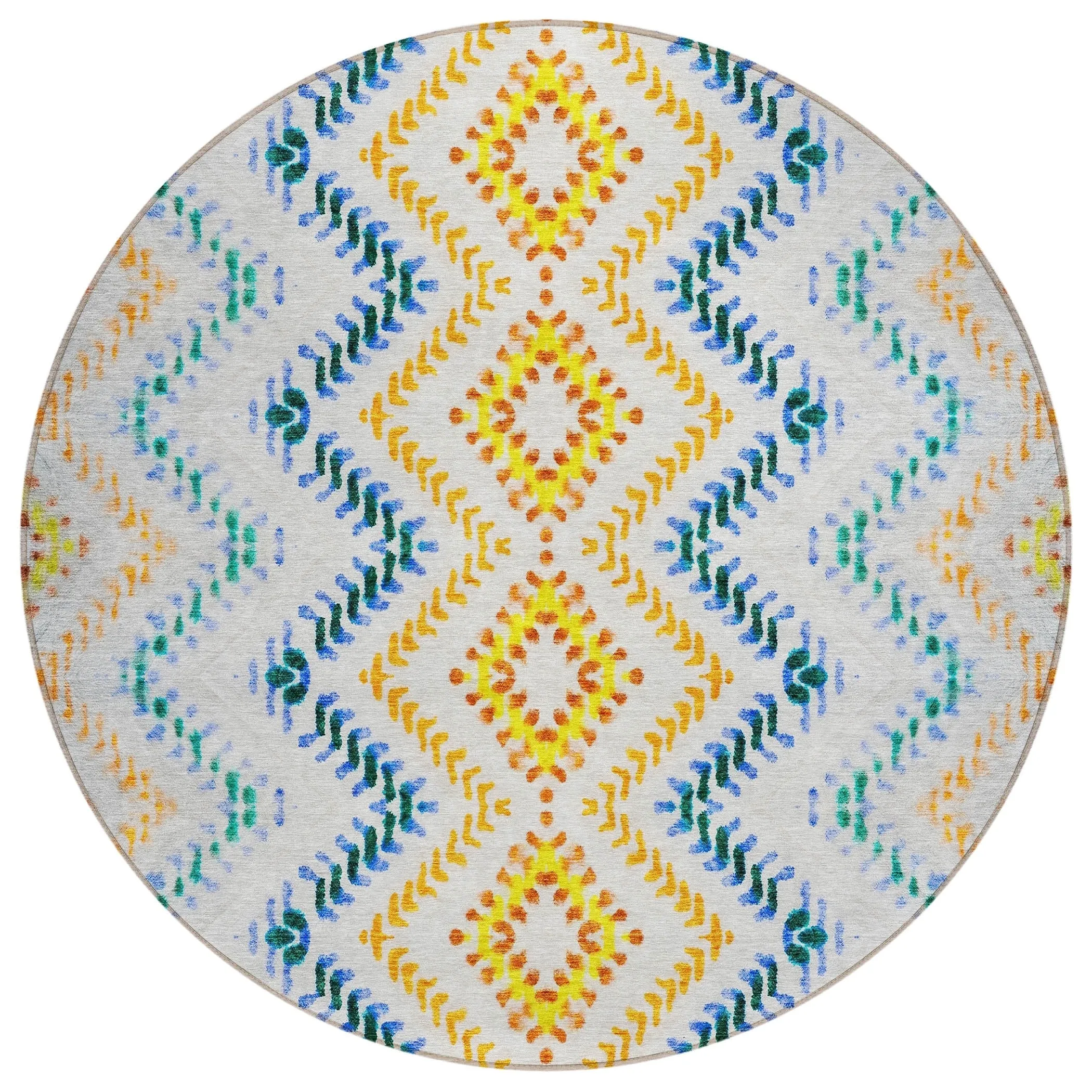 Machine Washable Indoor/ Outdoor Chantille Boho Global Rug