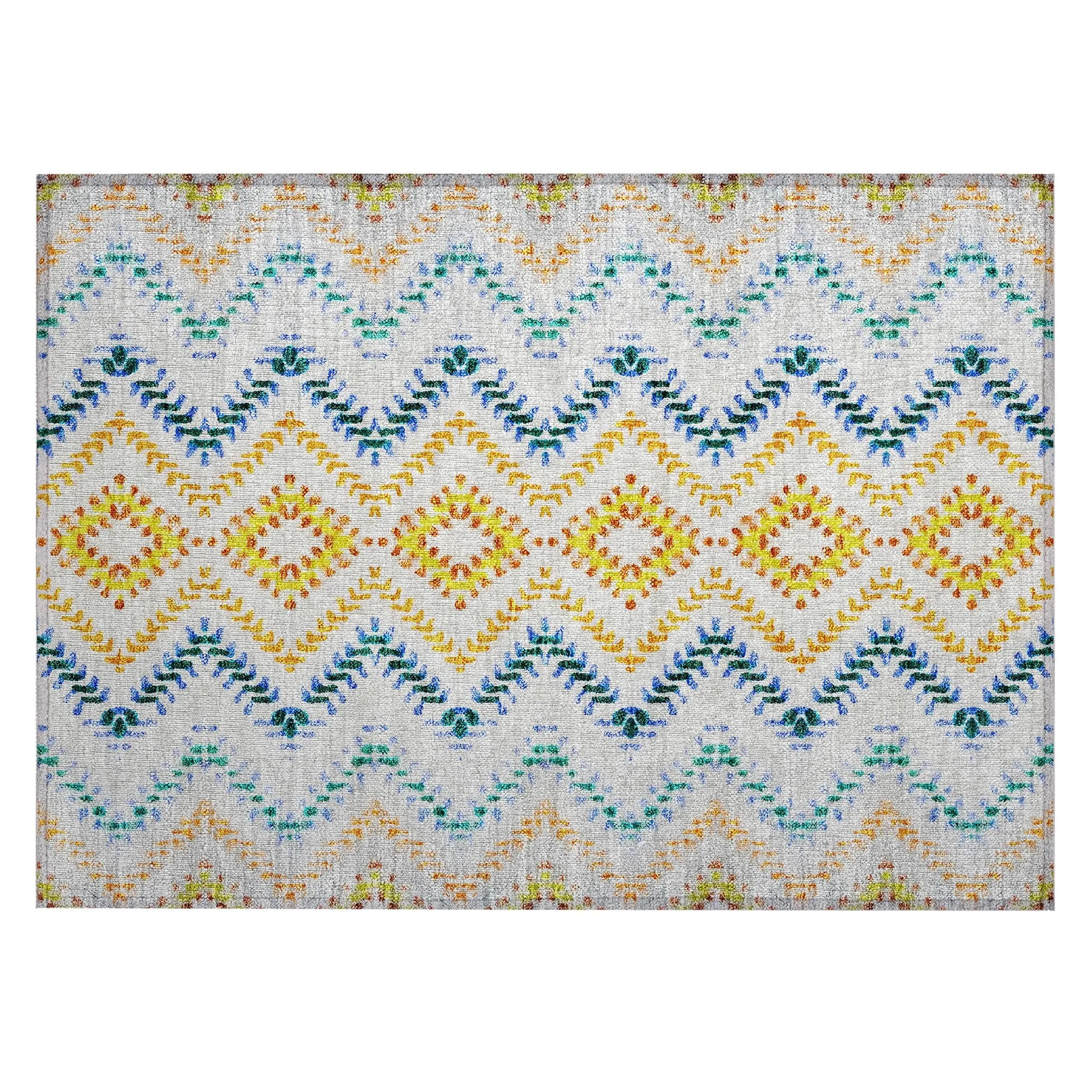 Machine Washable Indoor/ Outdoor Chantille Boho Global Rug