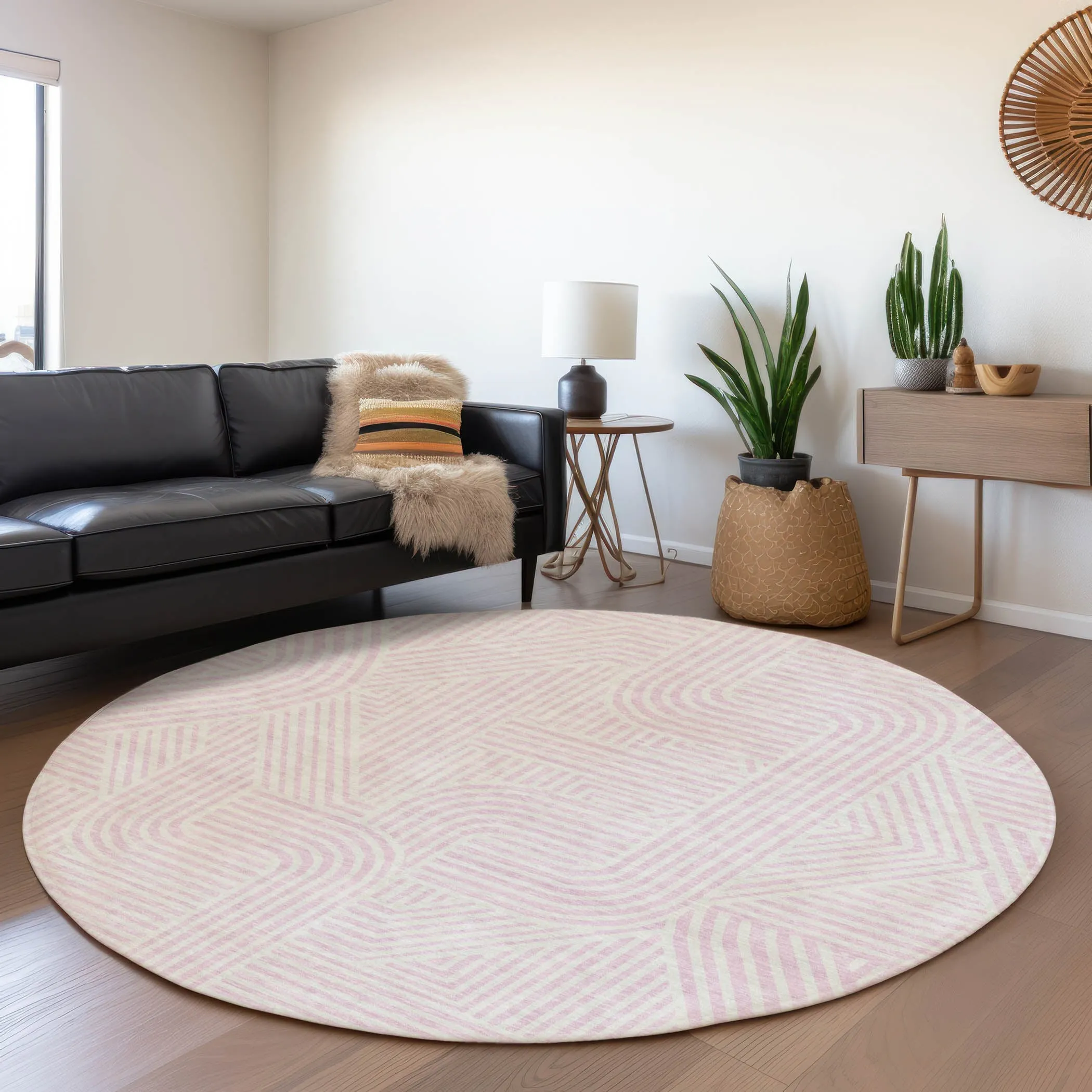 Machine Washable Indoor/ Outdoor Chantille Contemporary Geo Rug