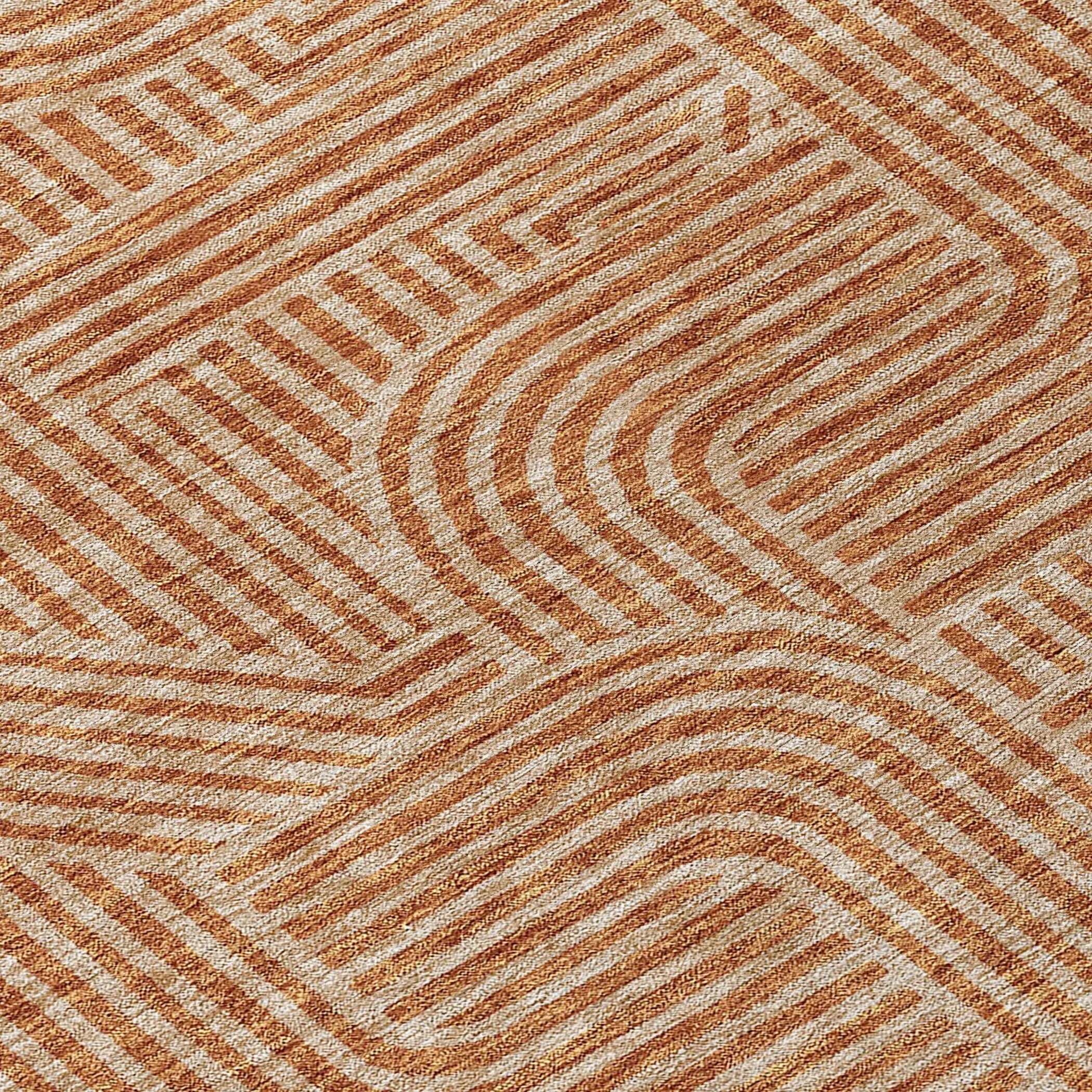 Machine Washable Indoor/ Outdoor Chantille Contemporary Geo Rug