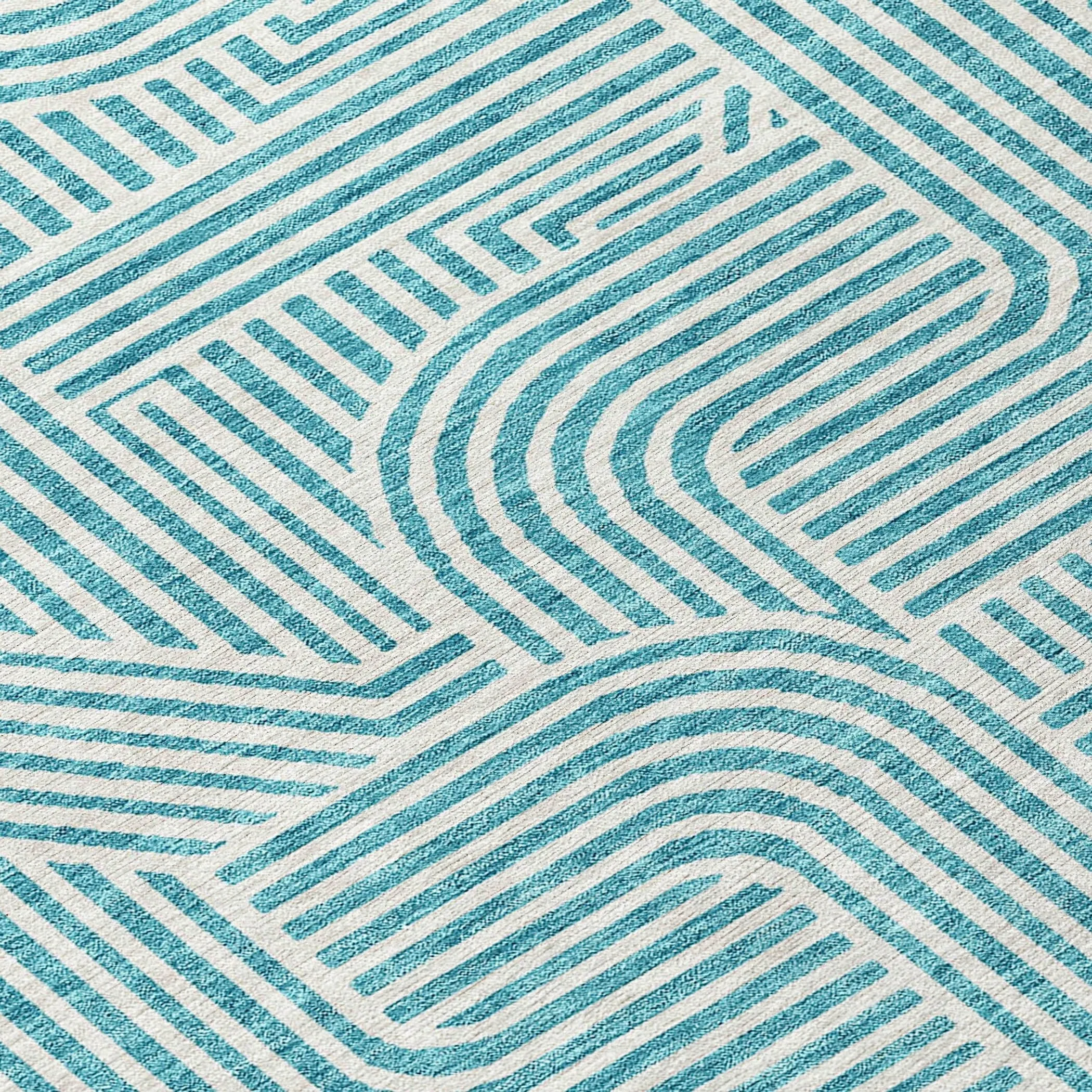 Machine Washable Indoor/ Outdoor Chantille Contemporary Geo Rug