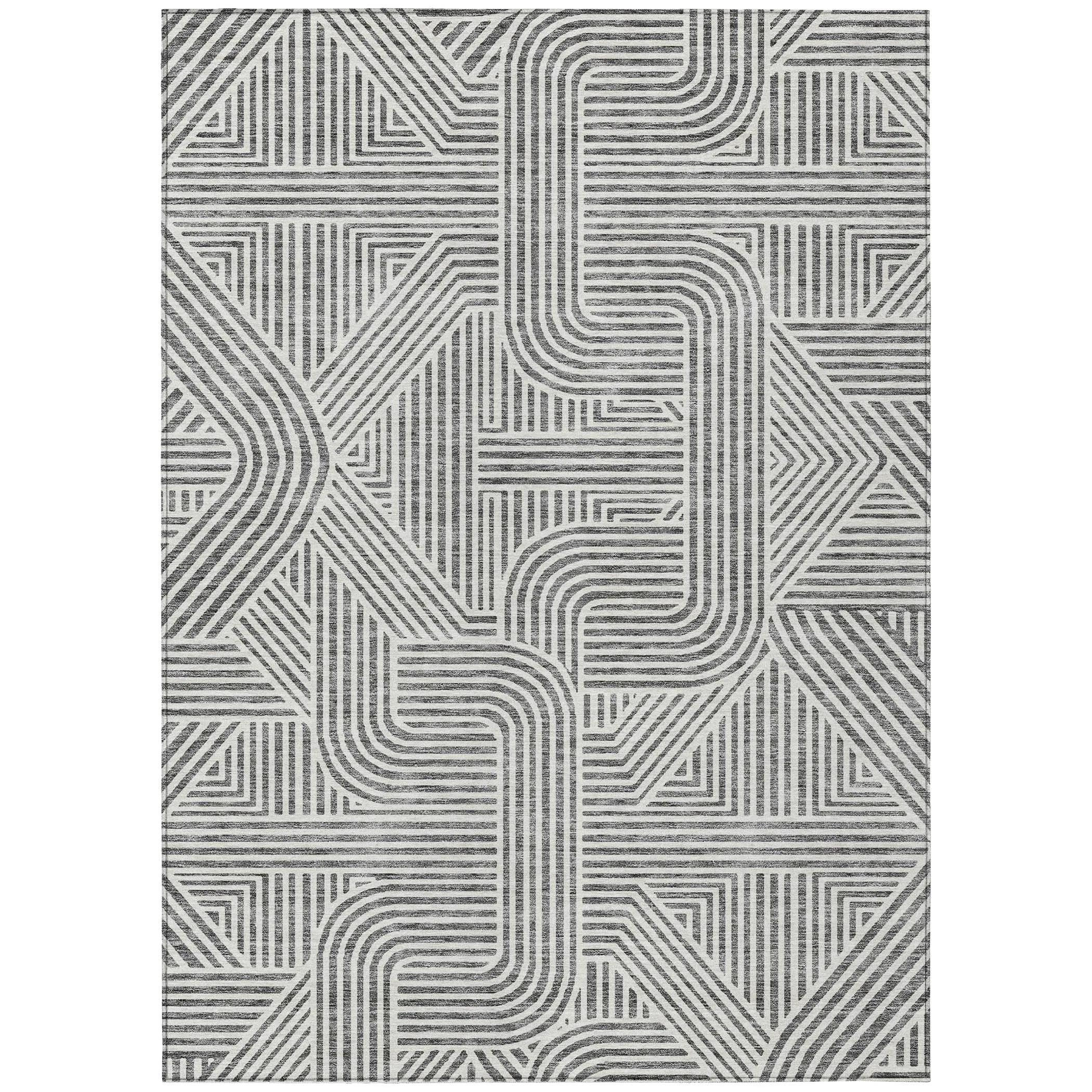Machine Washable Indoor/ Outdoor Chantille Contemporary Geo Rug