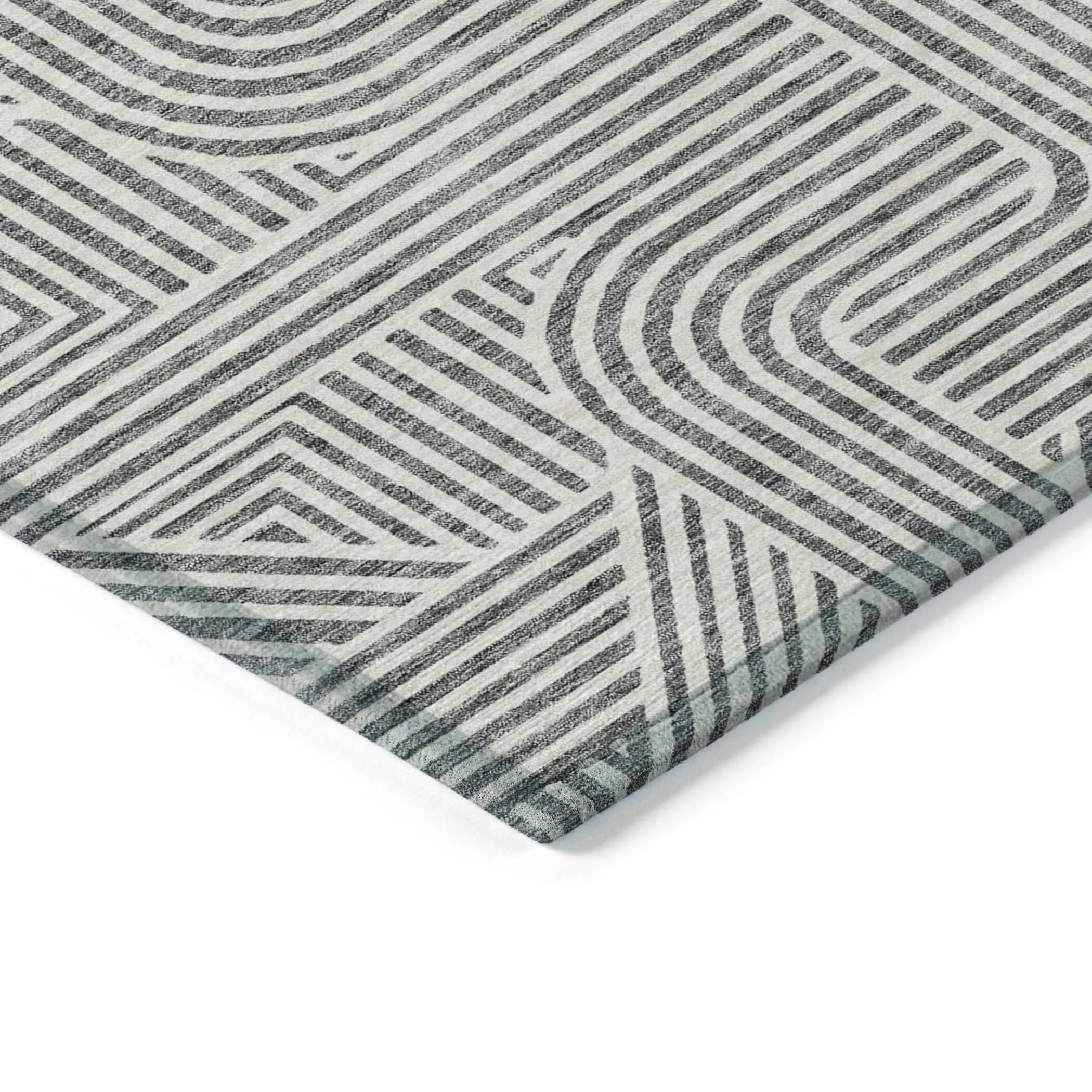 Machine Washable Indoor/ Outdoor Chantille Contemporary Geo Rug