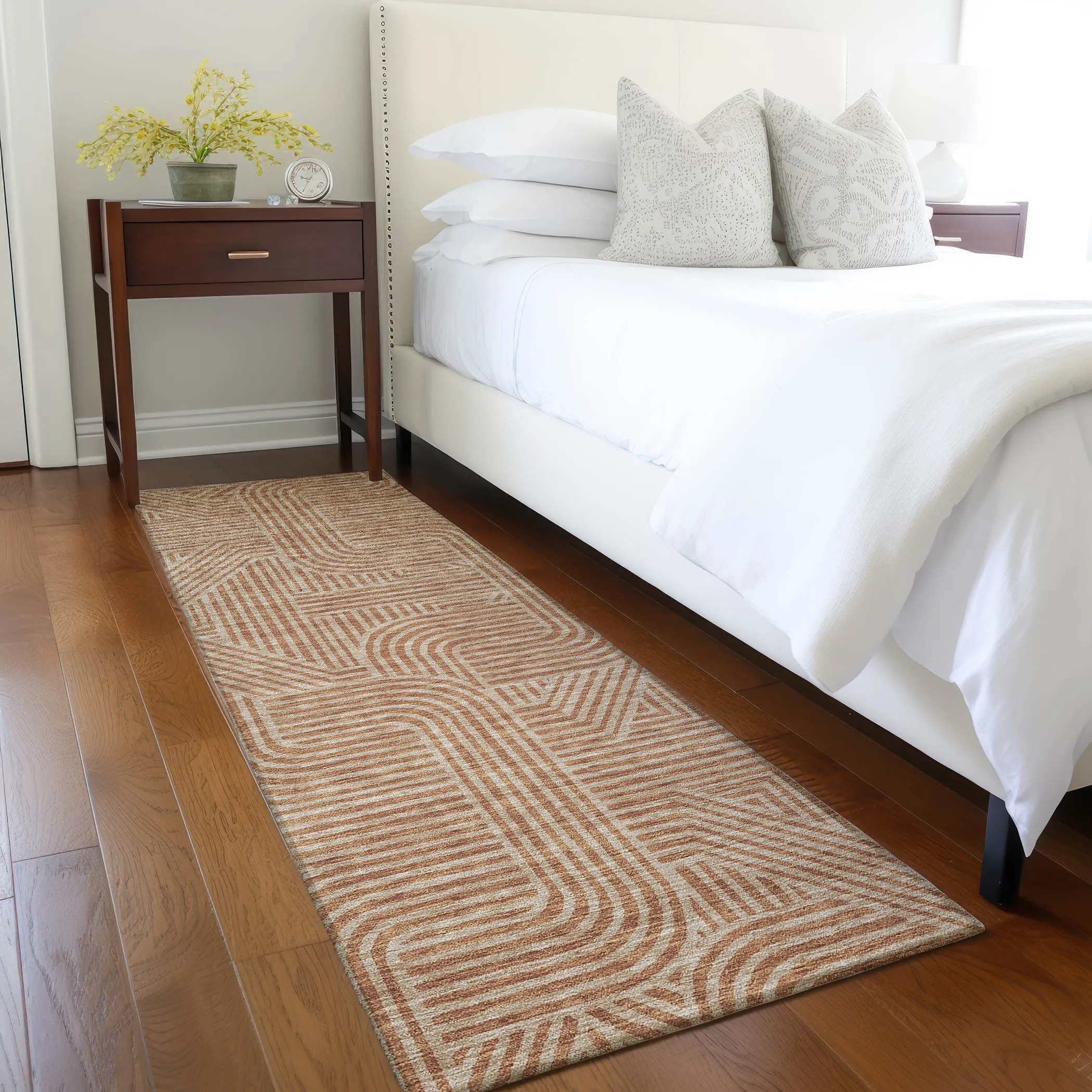 Machine Washable Indoor/ Outdoor Chantille Contemporary Geo Rug