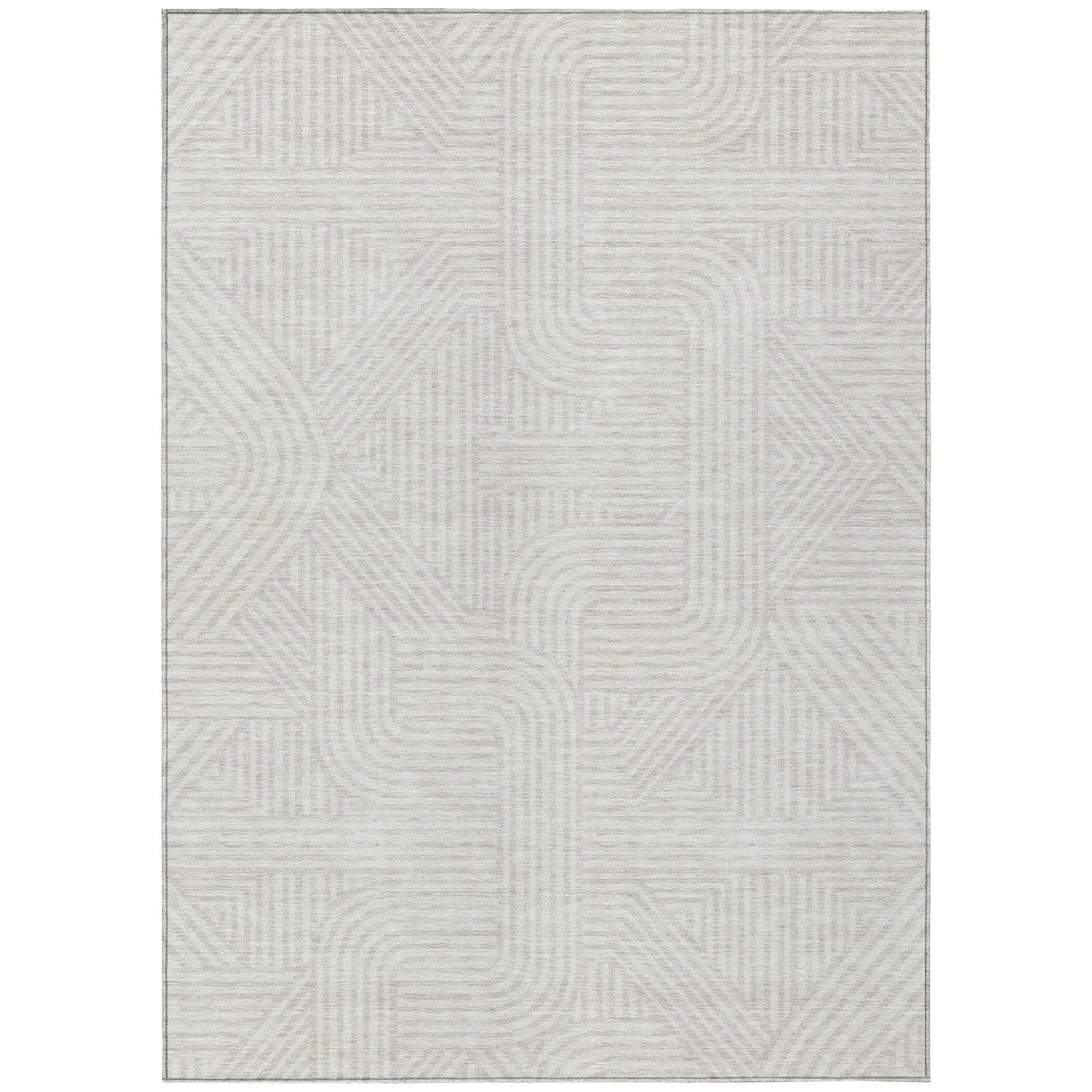 Machine Washable Indoor/ Outdoor Chantille Contemporary Geo Rug