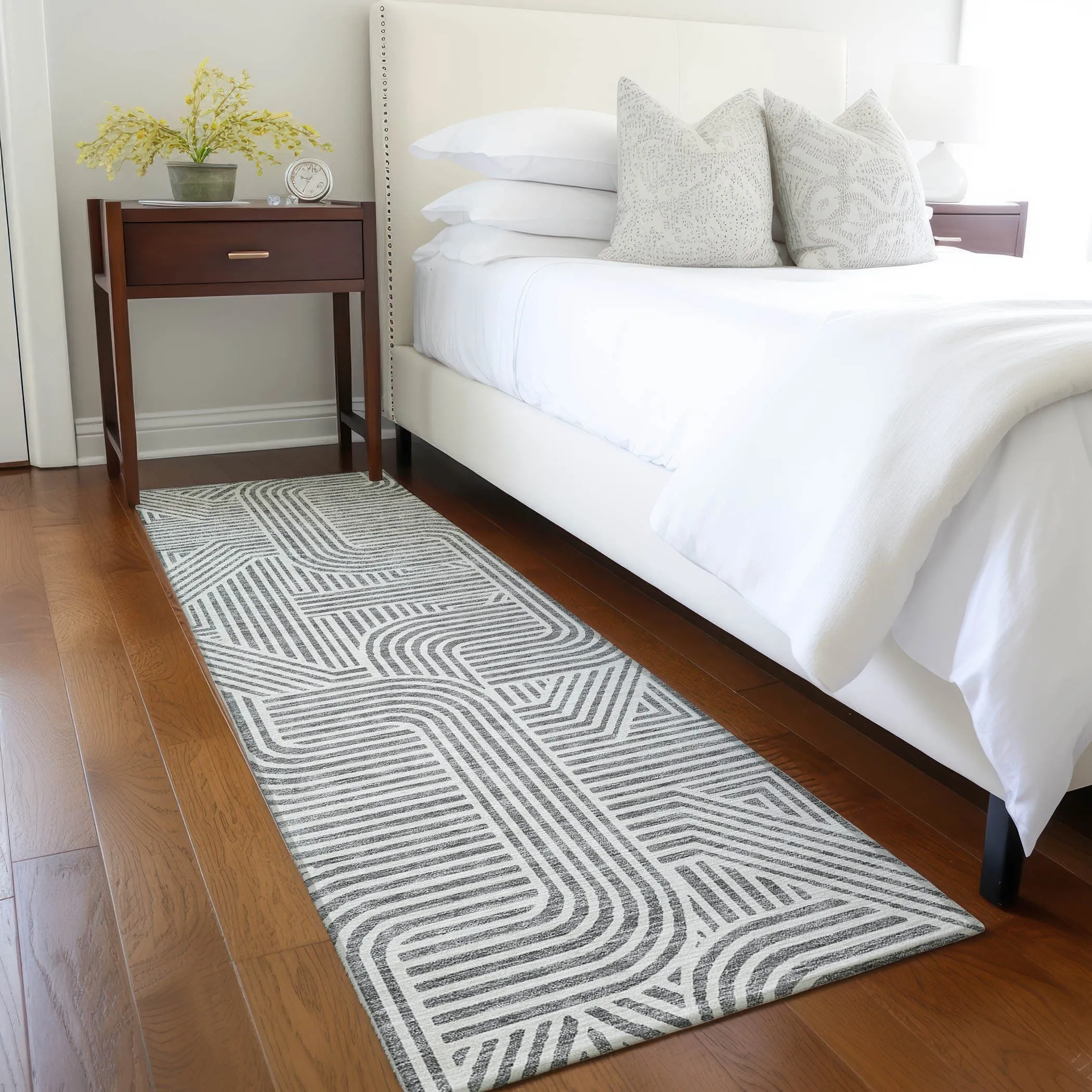 Machine Washable Indoor/ Outdoor Chantille Contemporary Geo Rug