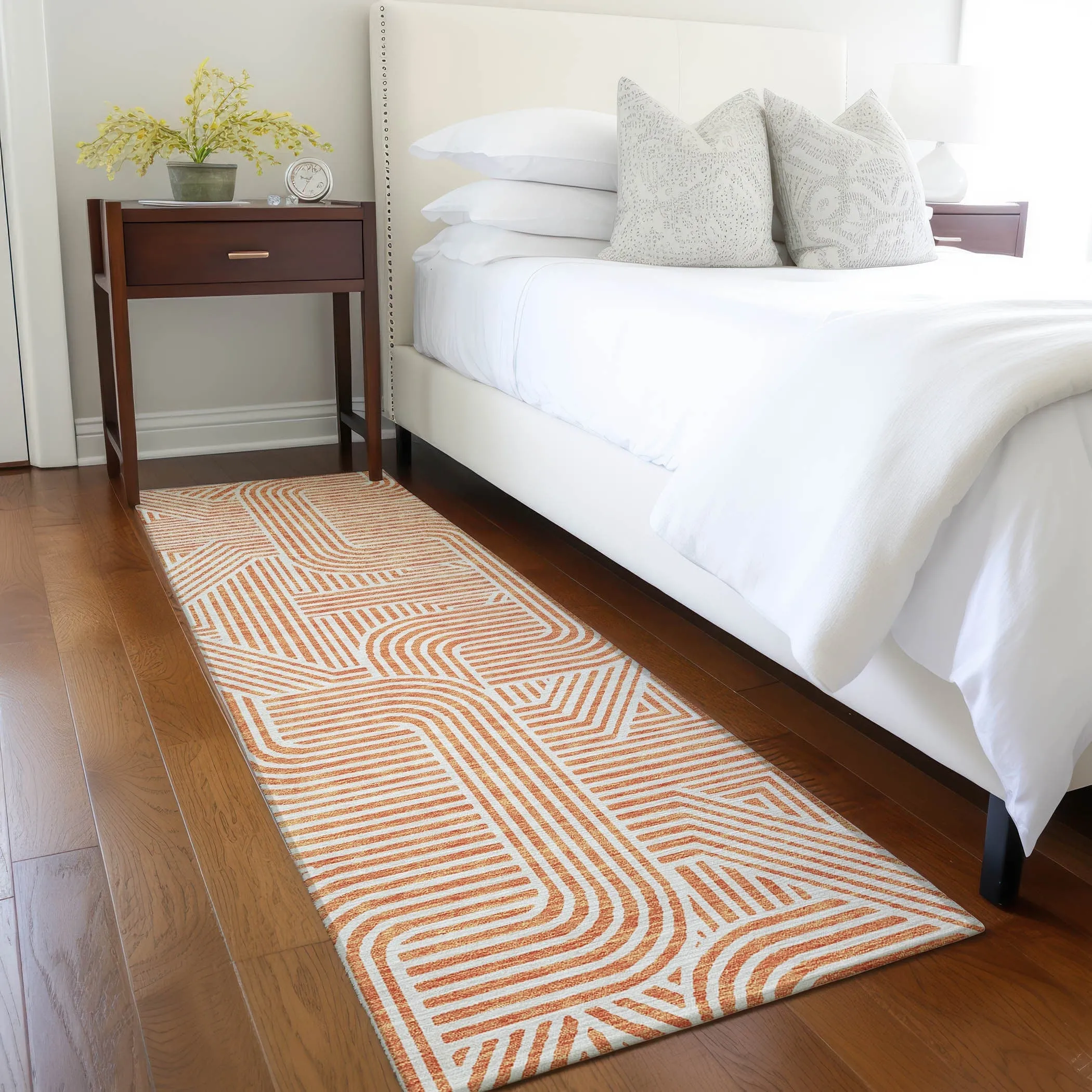 Machine Washable Indoor/ Outdoor Chantille Contemporary Geo Rug