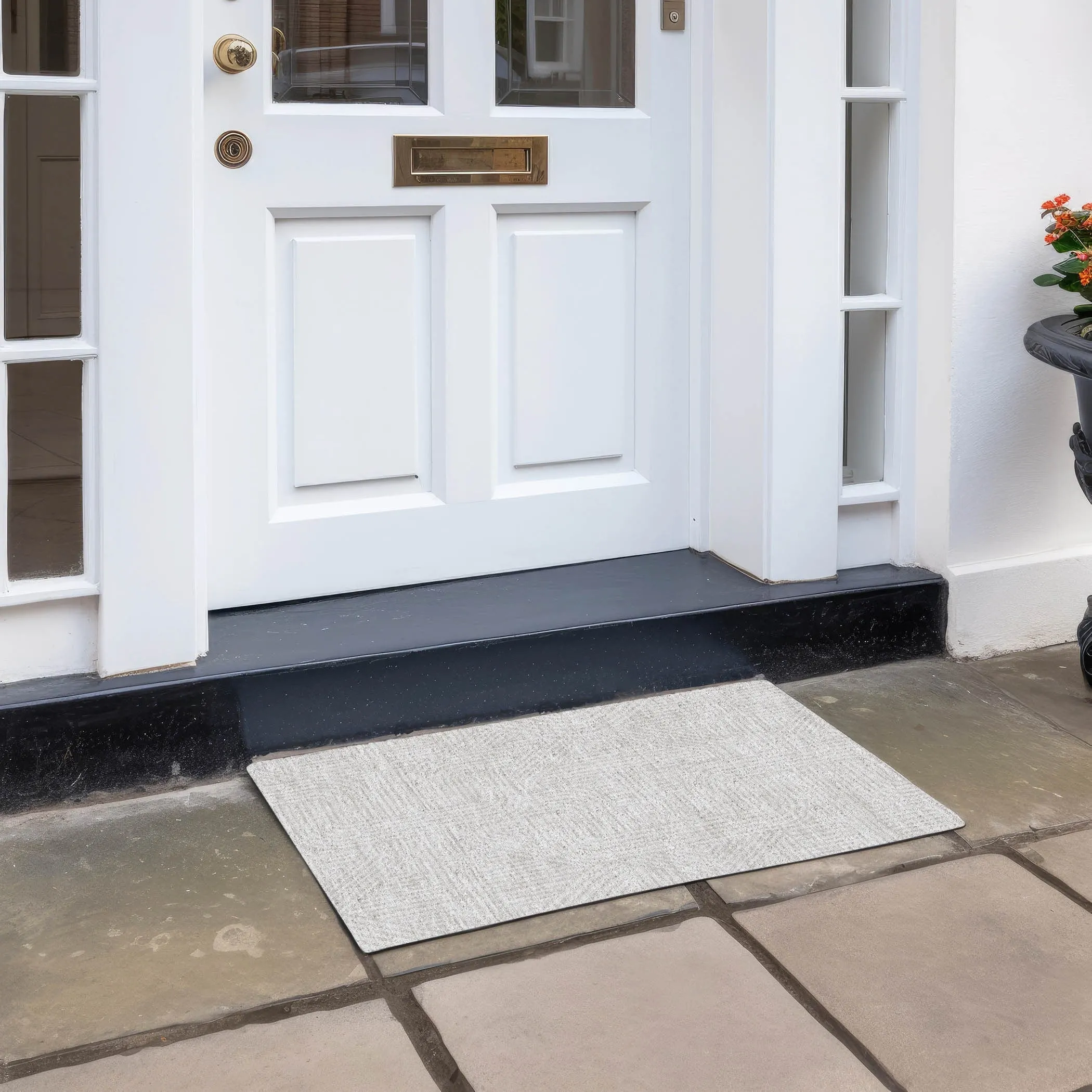 Machine Washable Indoor/ Outdoor Chantille Contemporary Geo Rug