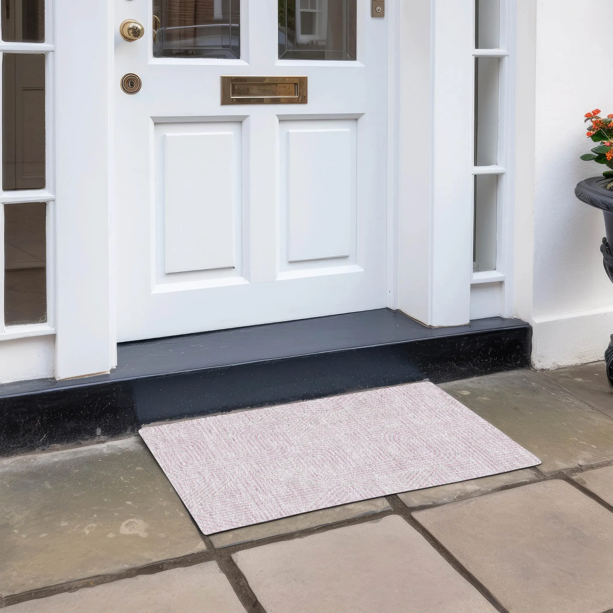 Machine Washable Indoor/ Outdoor Chantille Contemporary Geo Rug