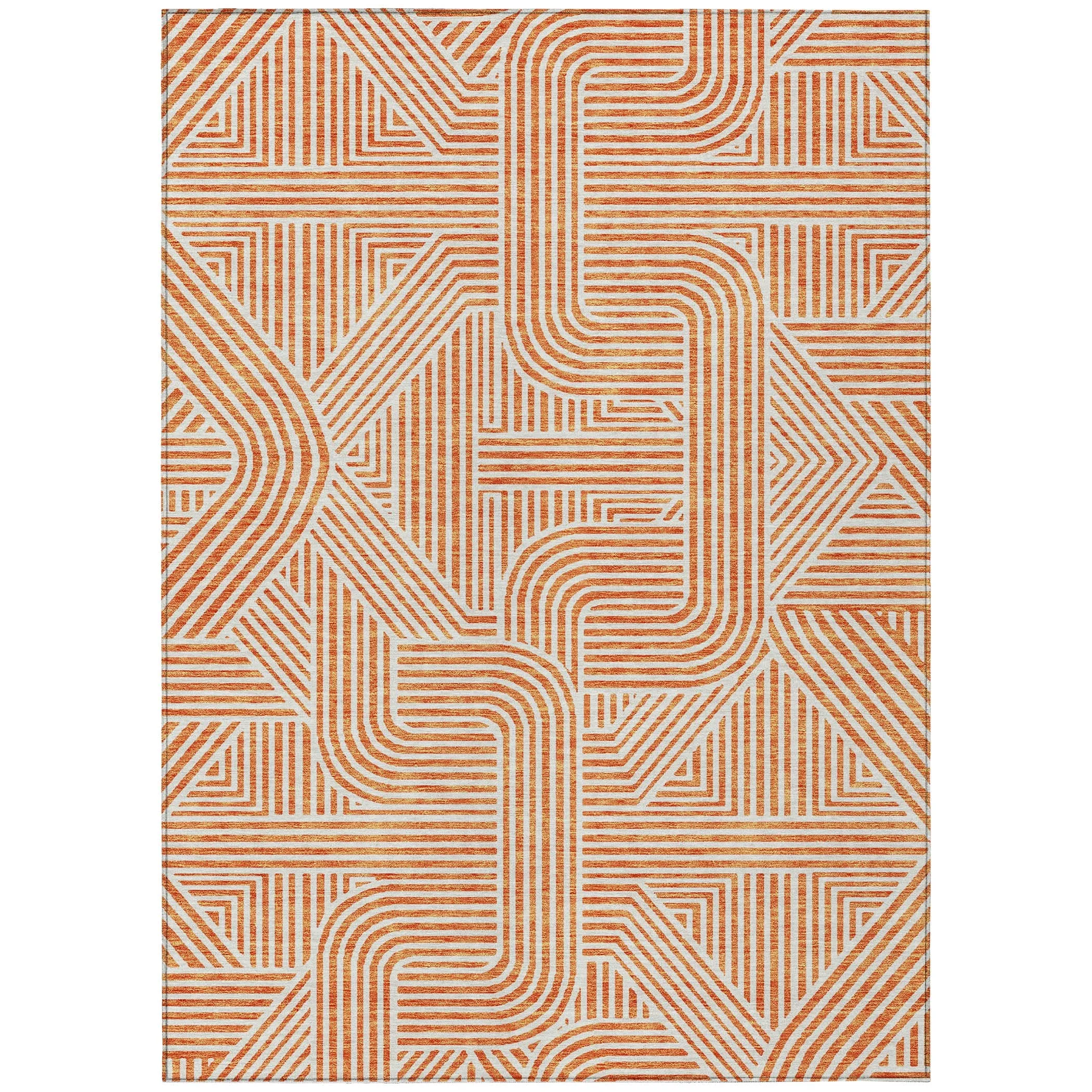 Machine Washable Indoor/ Outdoor Chantille Contemporary Geo Rug