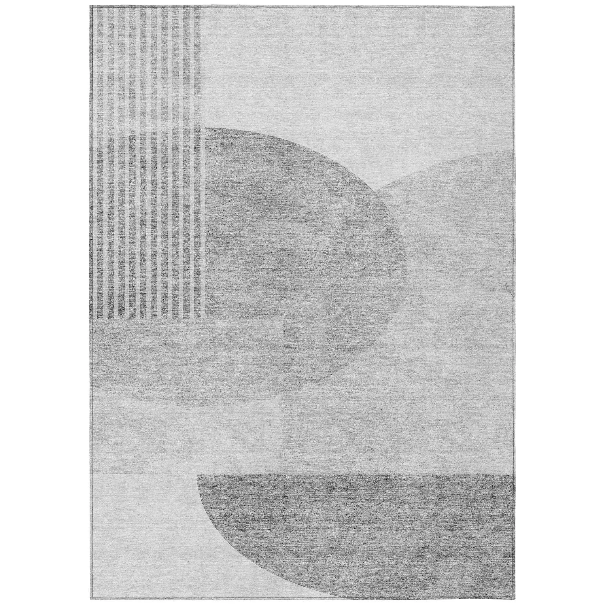 Machine Washable Indoor/ Outdoor Chantille Contemporary Modern Rug