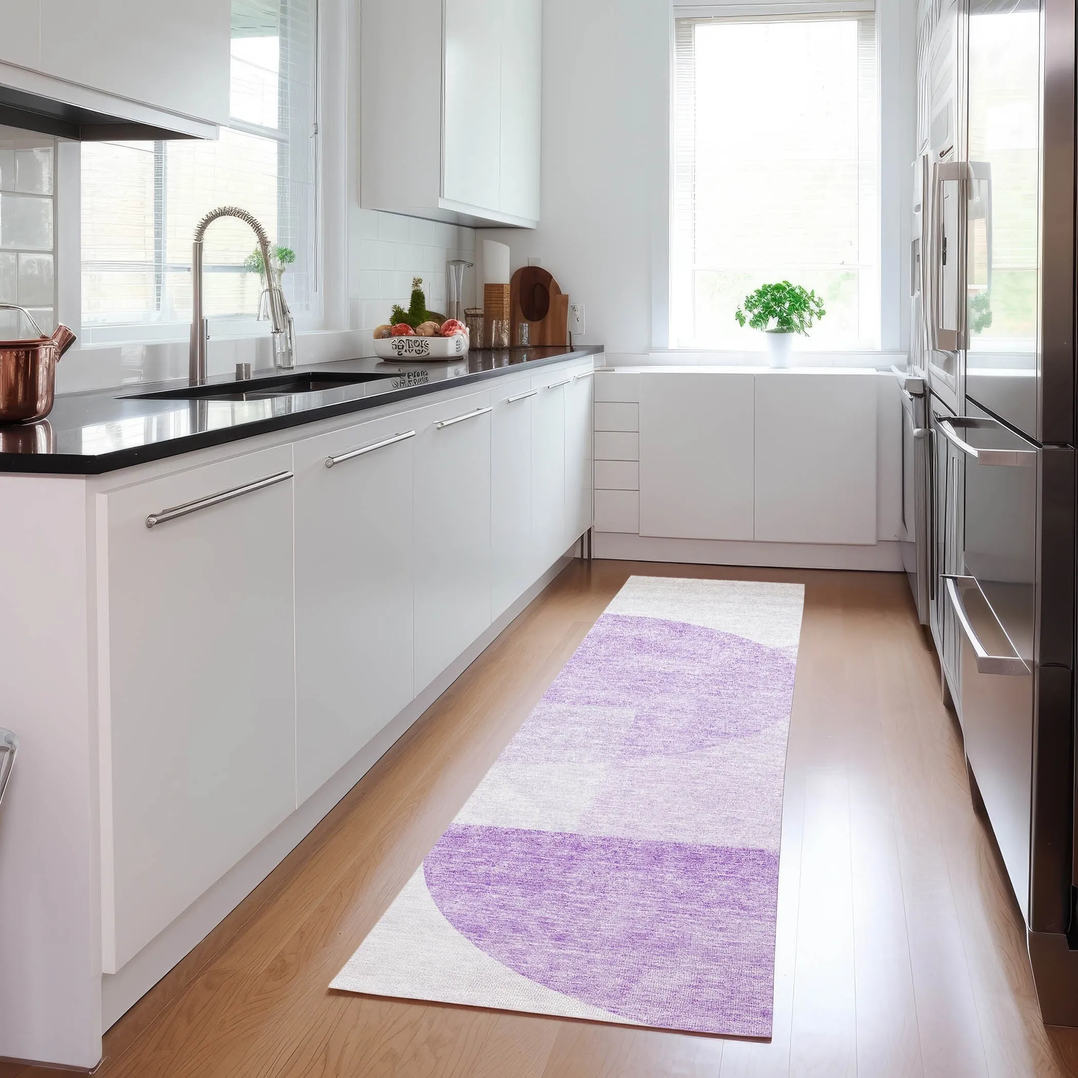 Machine Washable Indoor/ Outdoor Chantille Contemporary Modern Rug