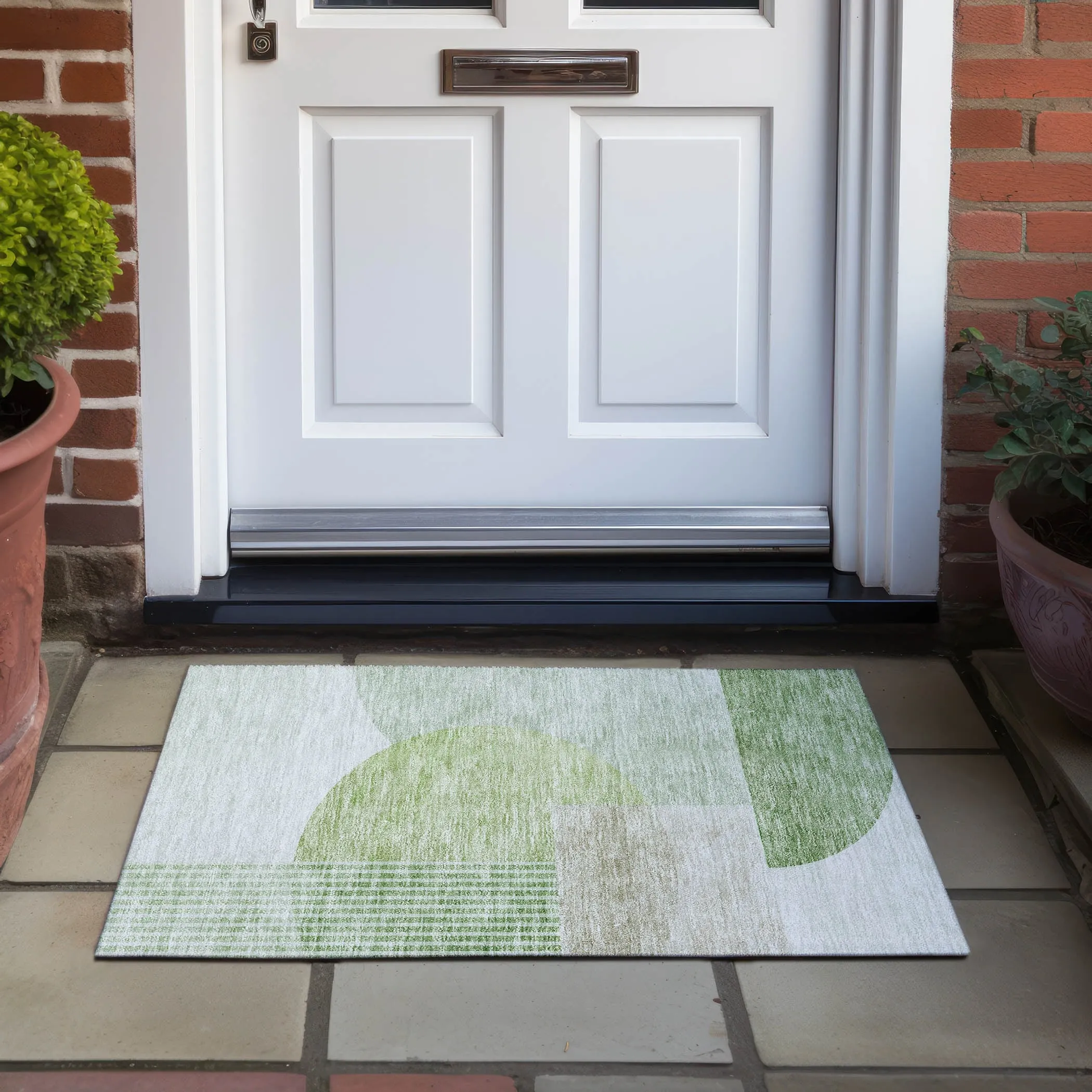 Machine Washable Indoor/ Outdoor Chantille Contemporary Modern Rug