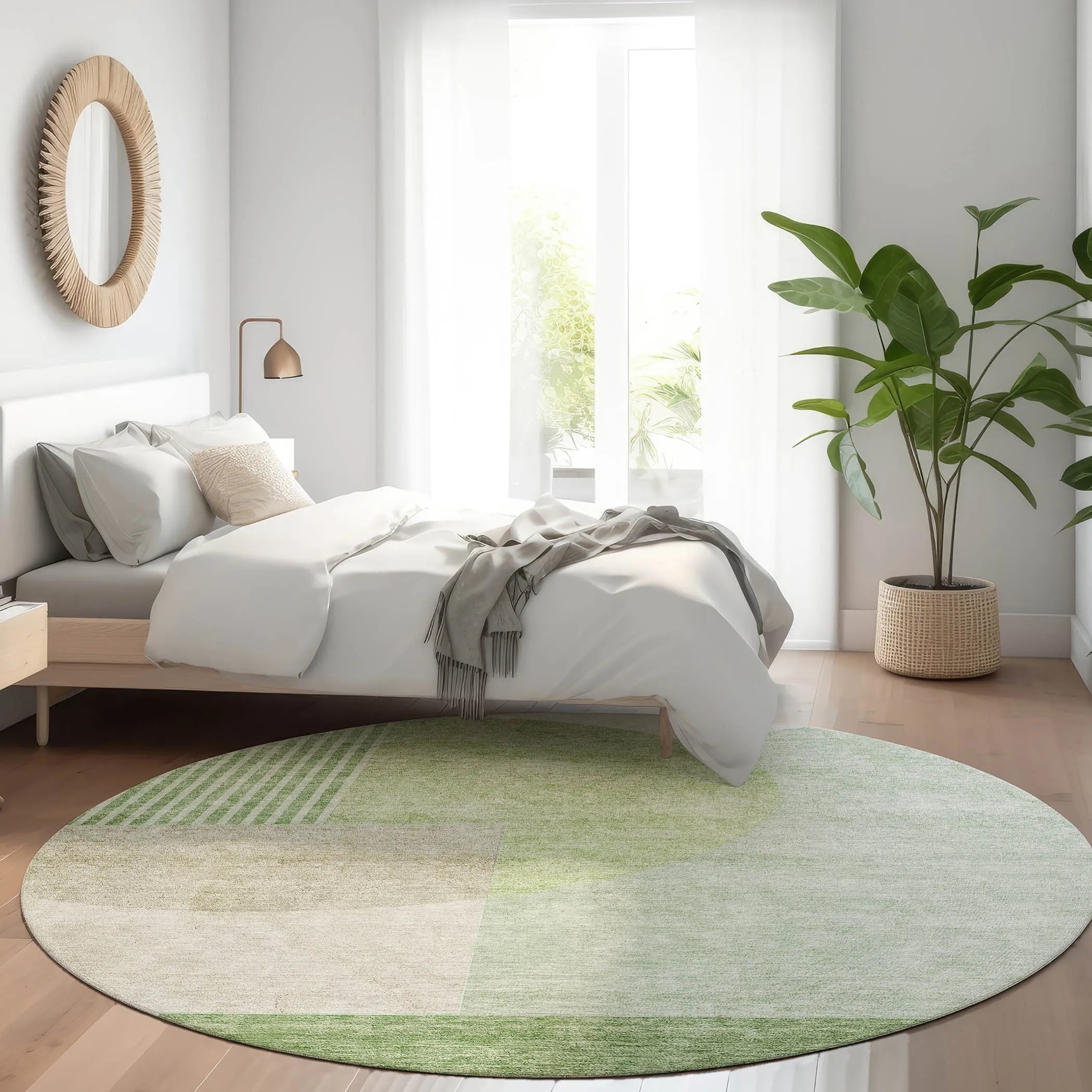Machine Washable Indoor/ Outdoor Chantille Contemporary Modern Rug