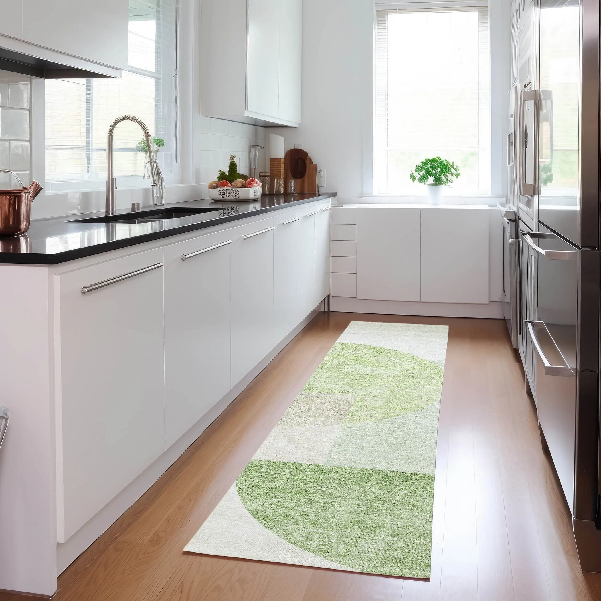 Machine Washable Indoor/ Outdoor Chantille Contemporary Modern Rug