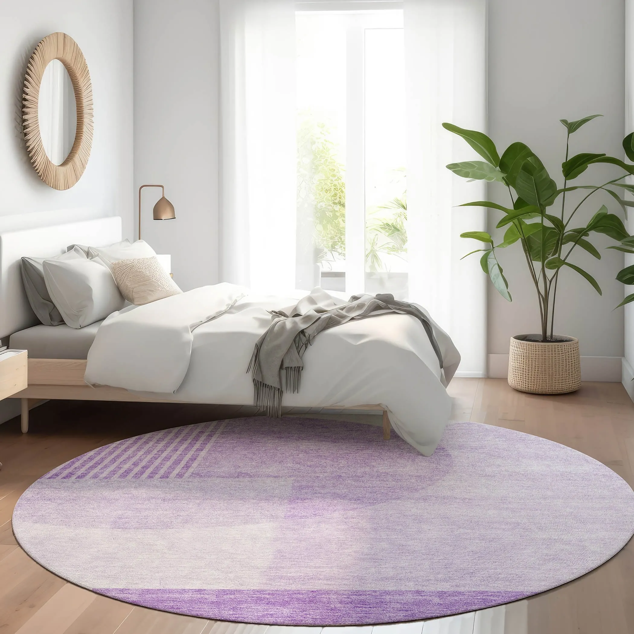 Machine Washable Indoor/ Outdoor Chantille Contemporary Modern Rug