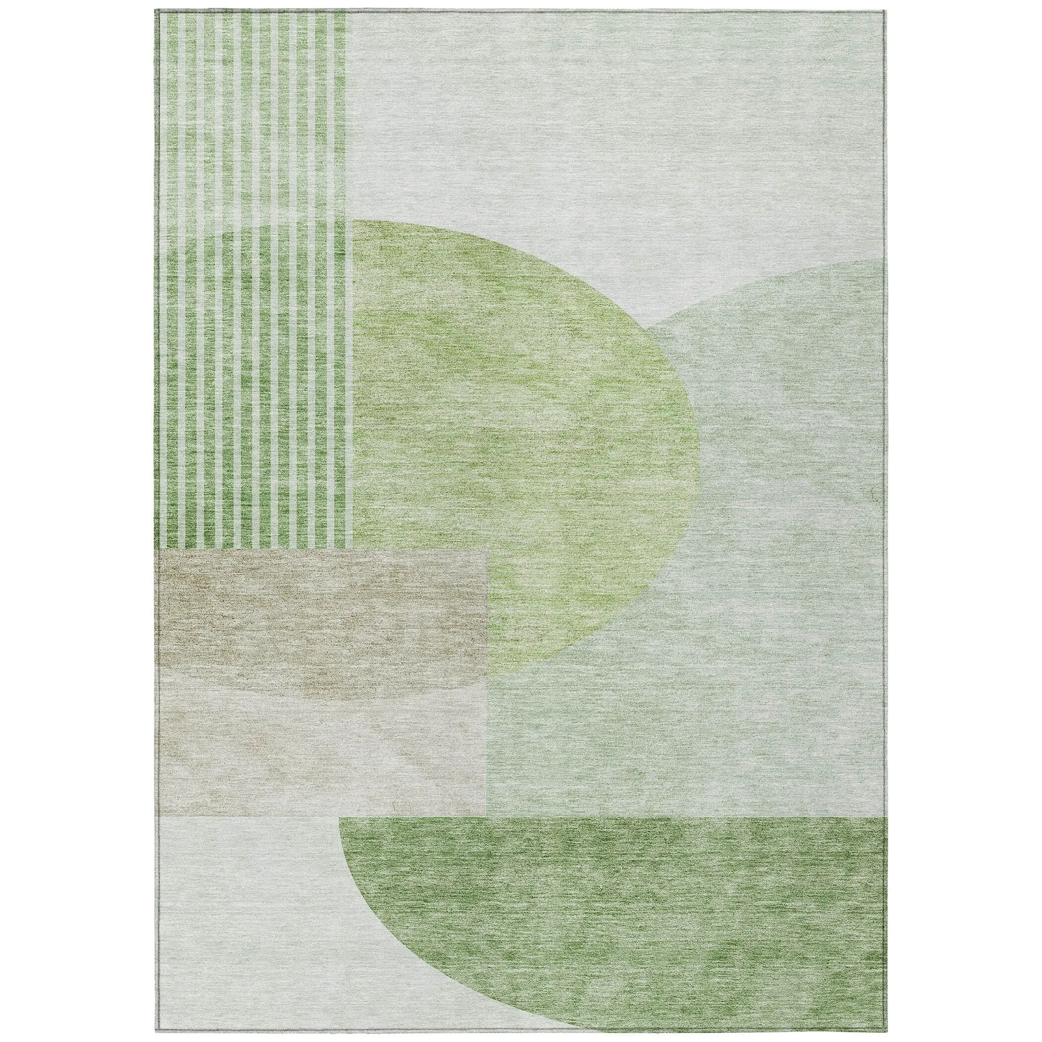 Machine Washable Indoor/ Outdoor Chantille Contemporary Modern Rug