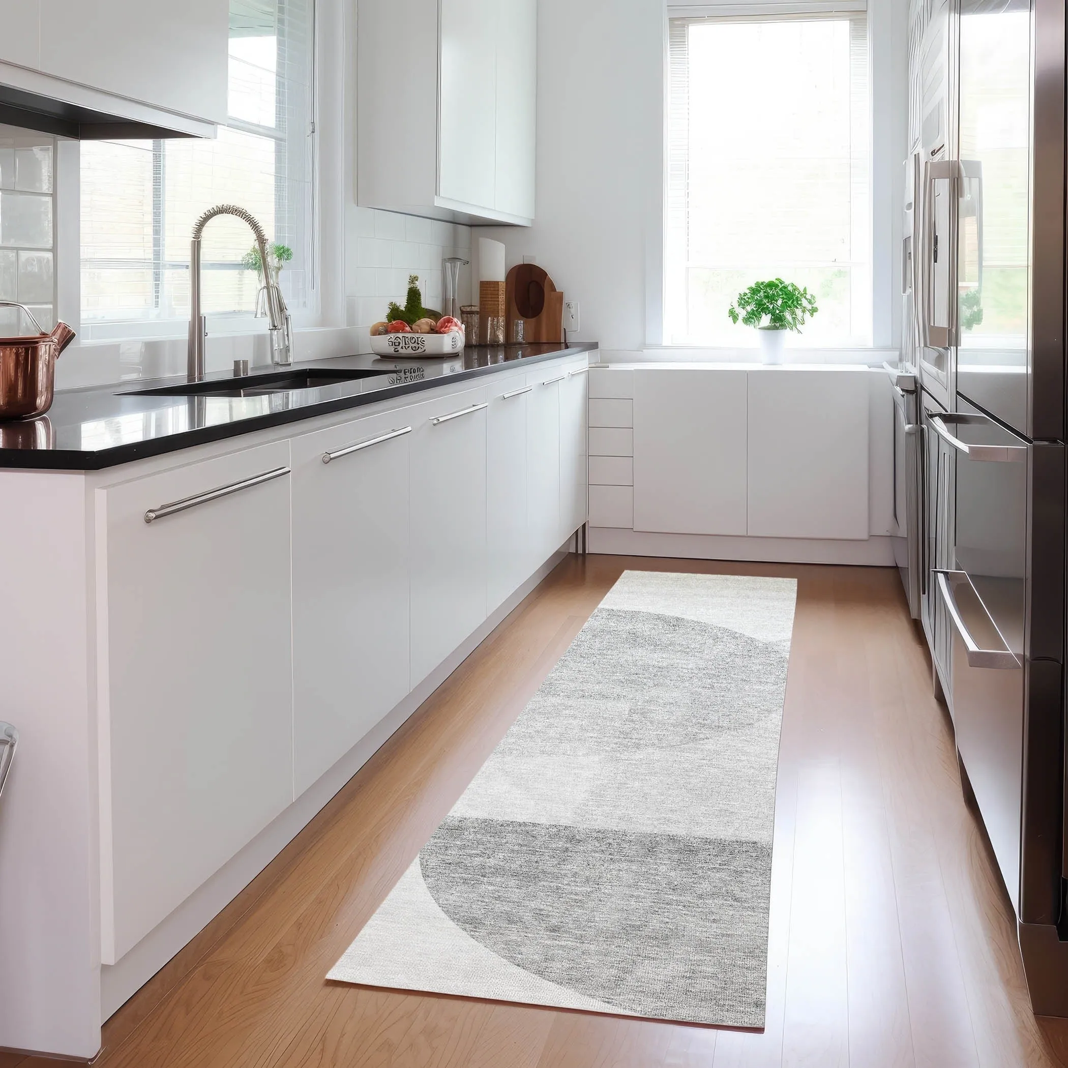Machine Washable Indoor/ Outdoor Chantille Contemporary Modern Rug