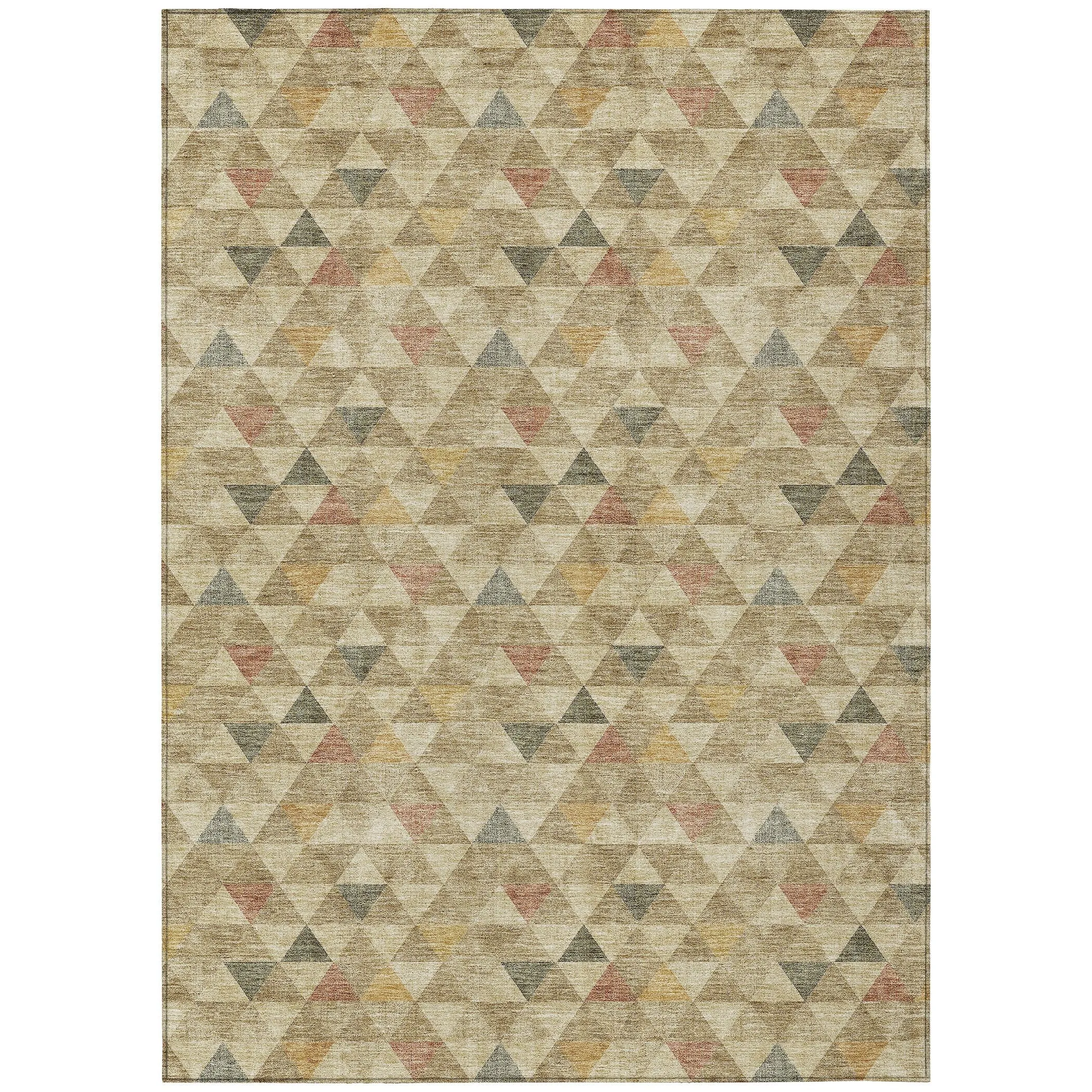 Machine Washable Indoor/ Outdoor Chantille Contemporary Mosaic Rug