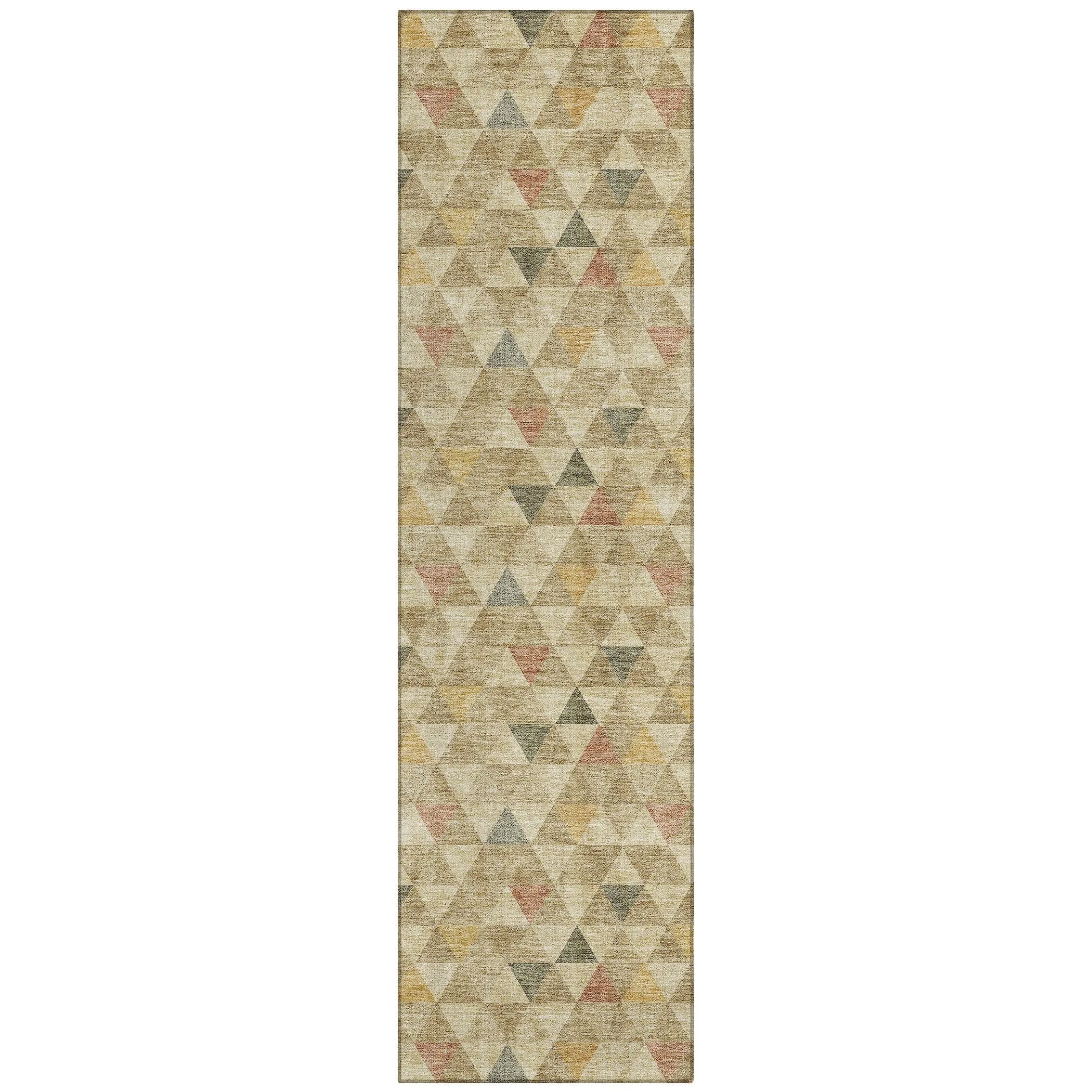 Machine Washable Indoor/ Outdoor Chantille Contemporary Mosaic Rug
